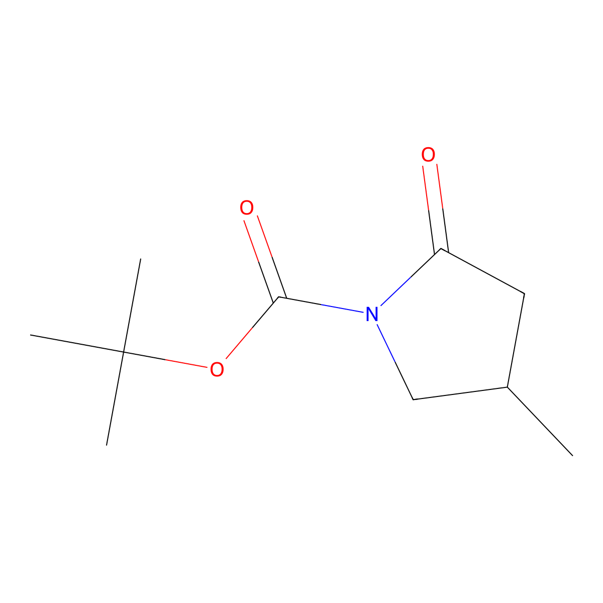 Tert-butyl 4-methyl-2-oxopyrrolidine-1-carboxylate molecular structure, CAS 1824137-06-5