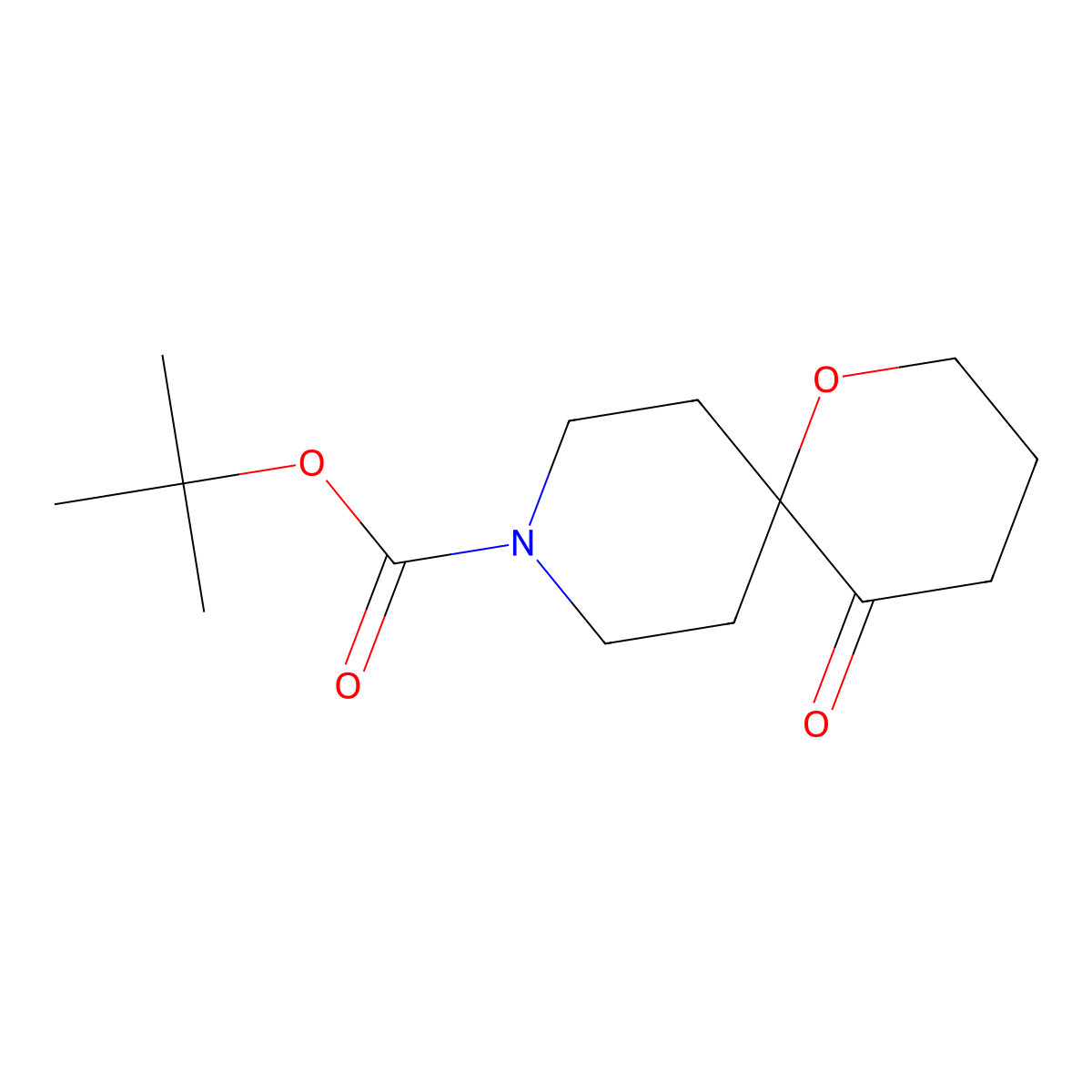 Tert-butyl 5-oxo-1-oxa-9-azaspiro[5.5]undecane-9-carboxylate molecular structure, CAS 1824139-37-8