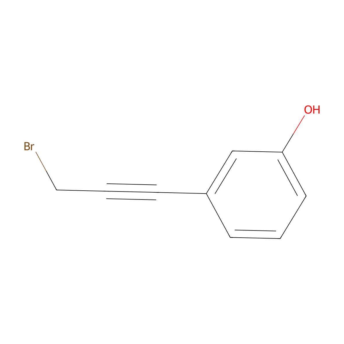 3-(3-Bromoprop-1-YN-1-YL)phenol molecular structure, CAS 1824140-63-7