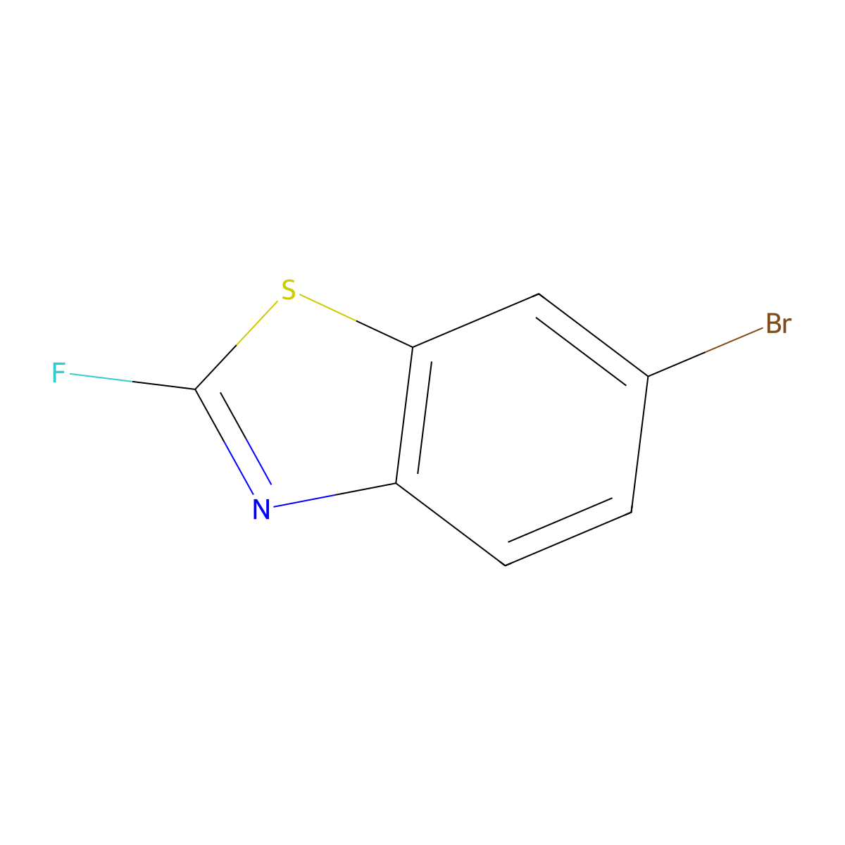 6-Bromo-2-fluoro-1,3-benzothiazole molecular structure, CAS 1824140-66-0