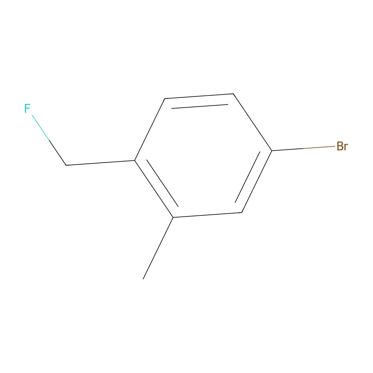 4-Bromo-2-methylbenzyl fluoride molecular structure, CAS 1824142-81-5
