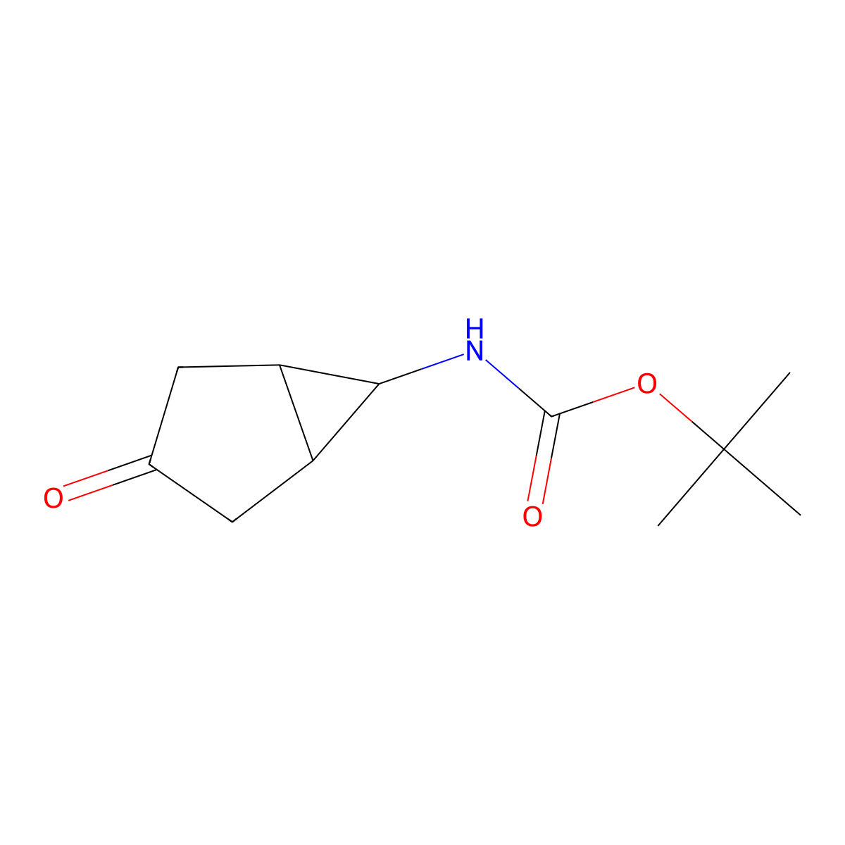 tert-butyl N-{3-oxobicyclo[3.1.0]hexan-6-yl}carbamate molecular structure, CAS 1824143-05-6