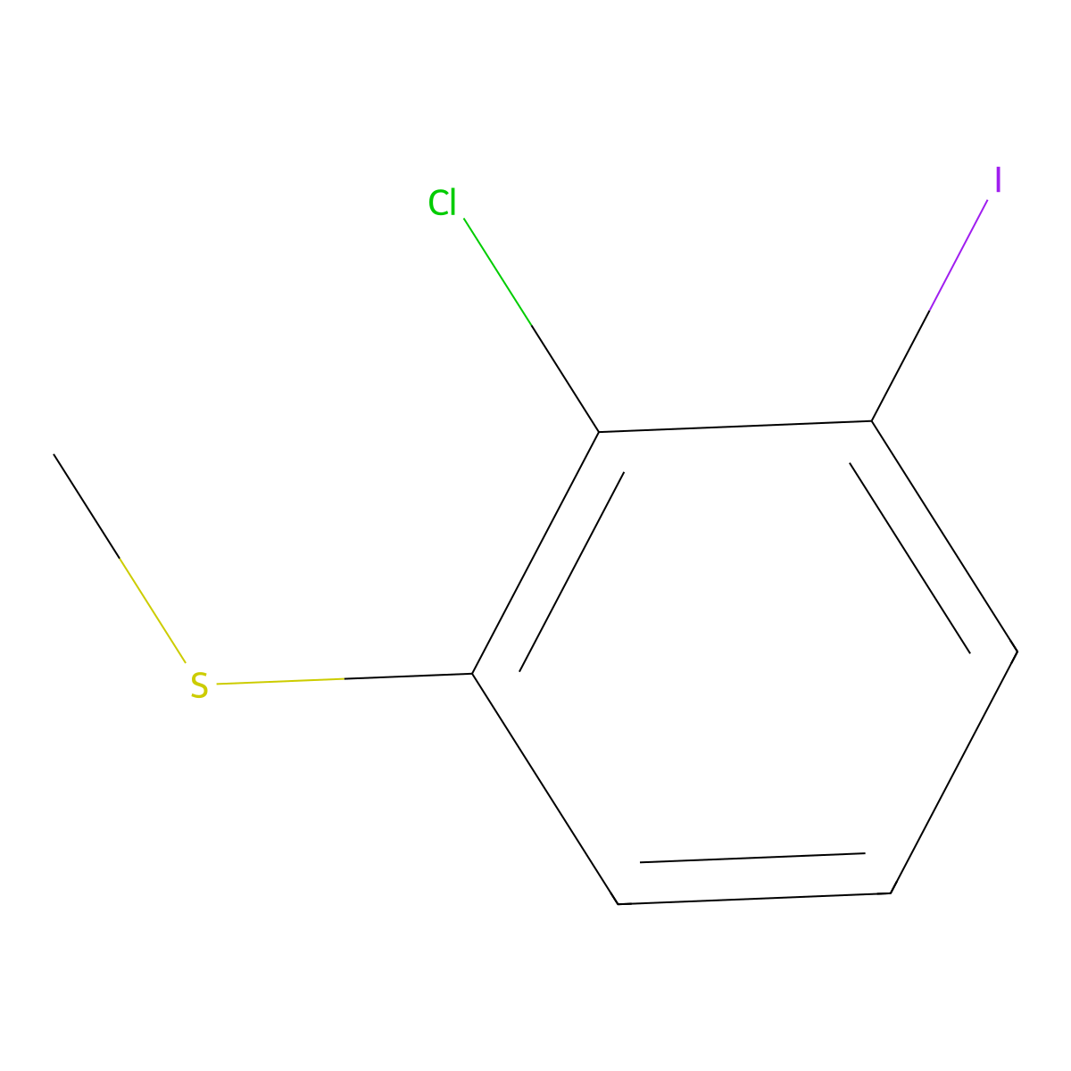 (2-Chloro-3-iodophenyl)(methyl)sulfane molecular structure, CAS 1824143-22-7