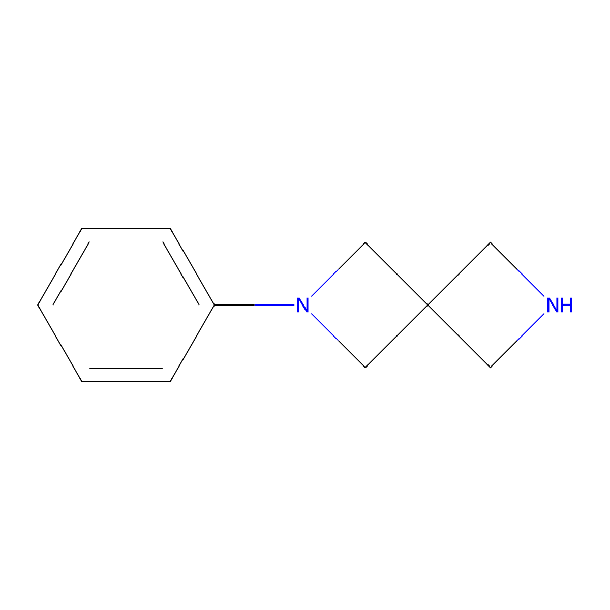 2-Phenyl-2,6-diazaspiro[3.3]heptane molecular structure, CAS 1824145-15-4