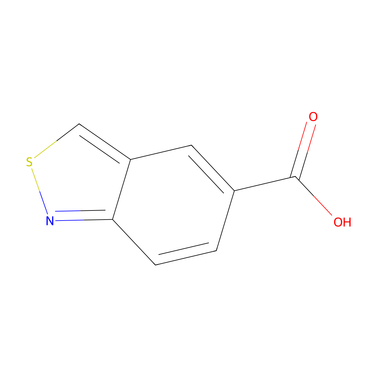 2,1-Benzothiazole-5-carboxylic acid molecular structure, CAS 1824145-28-9