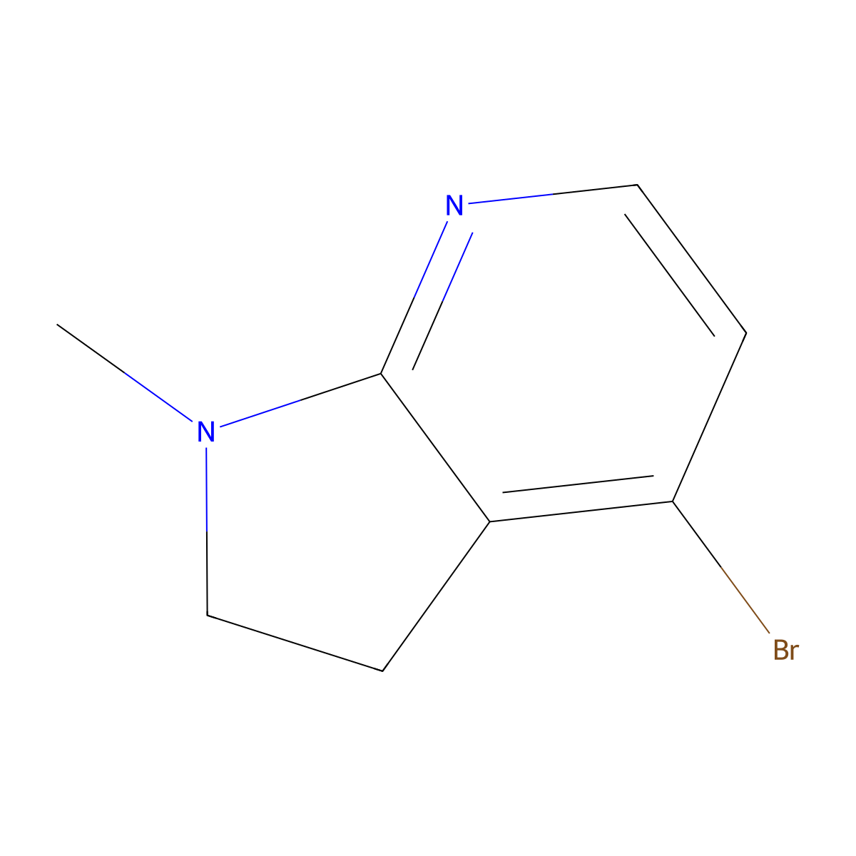 4-Bromo-1-methyl-2,3-dihydro-1H-pyrrolo[2,3-b]pyridine molecular structure, CAS 1824145-82-5