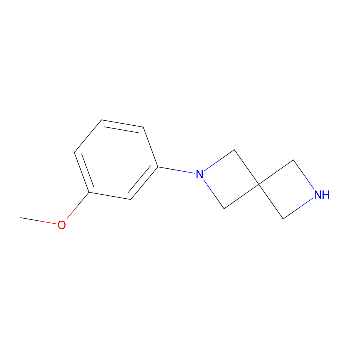 2-(3-Methoxyphenyl)-2,6-diazaspiro[3.3]heptane molecular structure, CAS 1824149-06-5