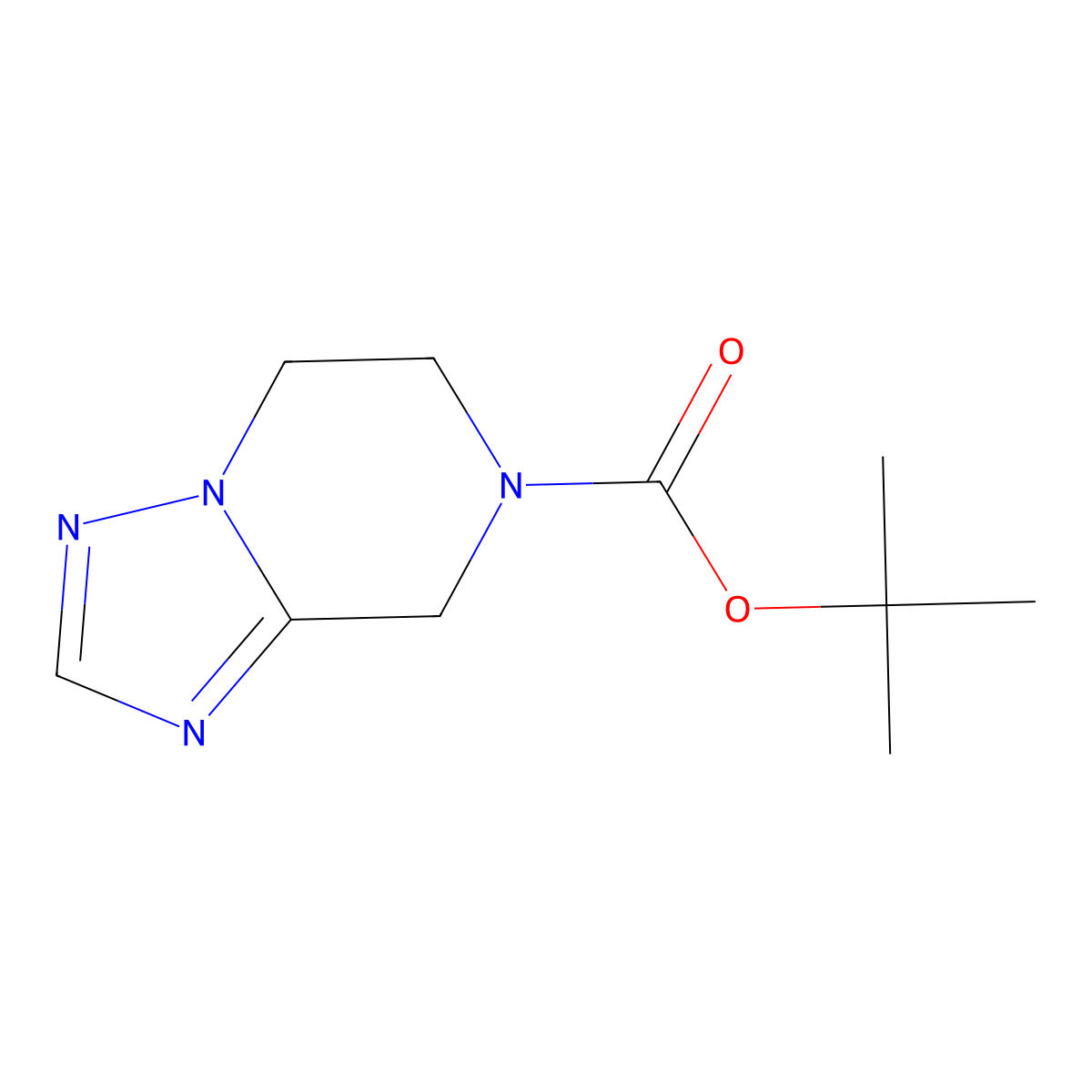 tert-Butyl 5,6-dihydro-[1,2,4]triazolo[1,5-a]pyrazine-7(8H)-carboxylate molecular structure, CAS 1824150-16-4