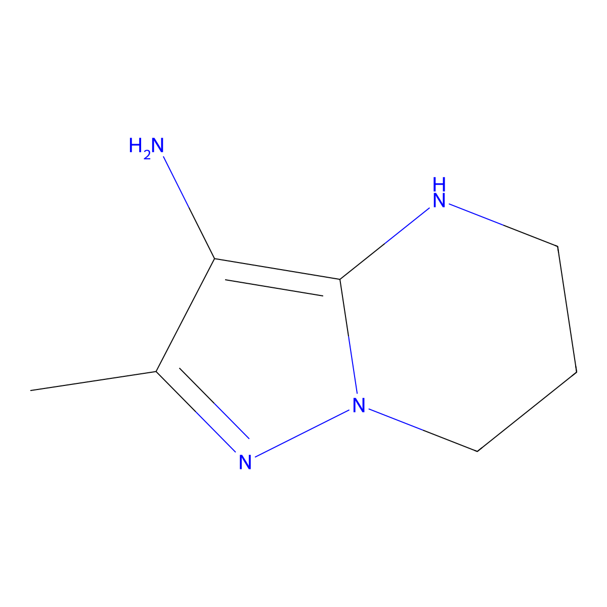 2-methyl-4H,5H,6H,7H-pyrazolo[1,5-a]pyrimidin-3-amine molecular structure, CAS 1824150-29-9