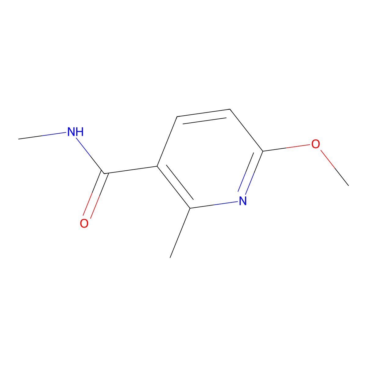 6-Methoxy-N,2-dimethylnicotinamide molecular structure, CAS 1824151-48-5