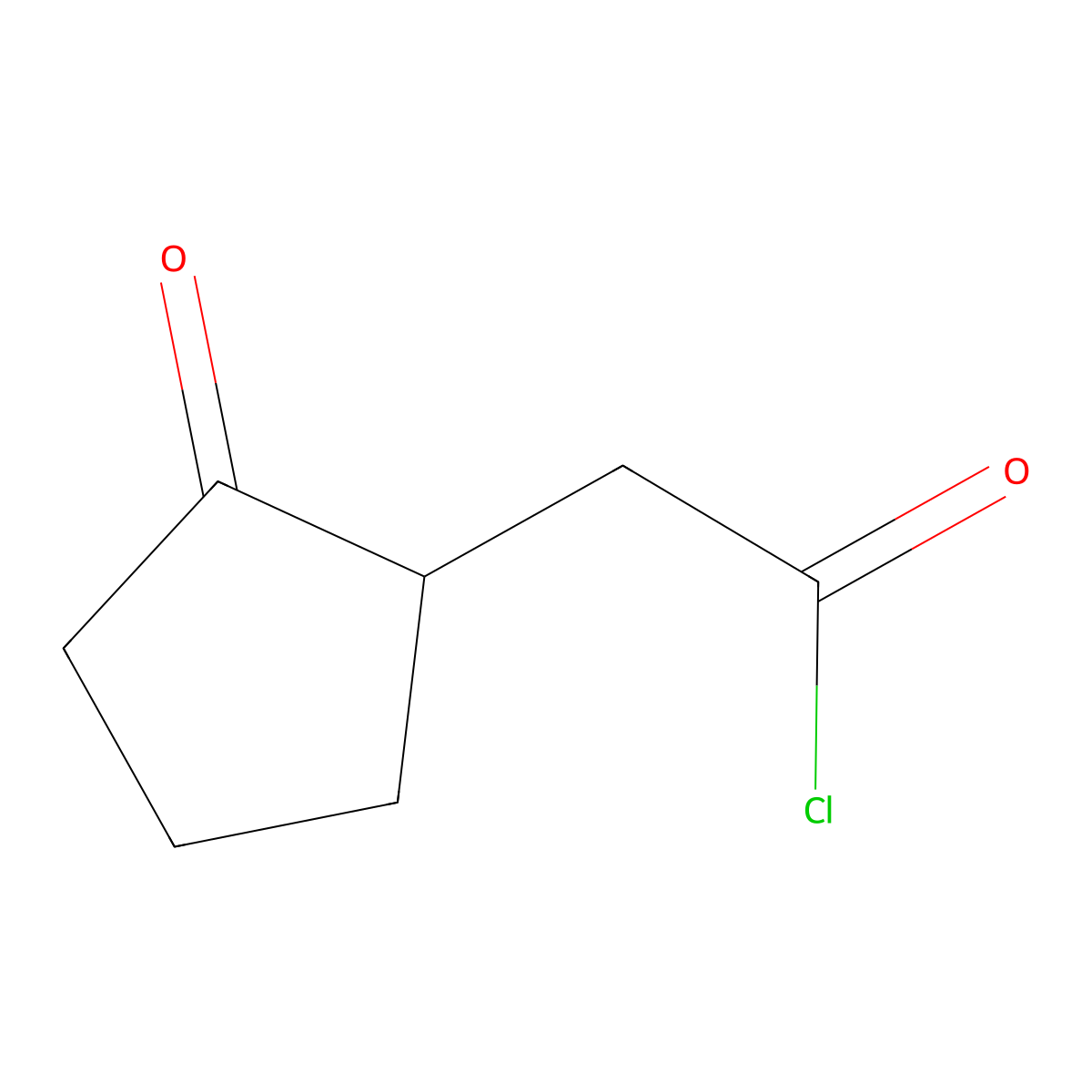 2-(2-Oxocyclopentyl)acetyl chloride molecular structure, CAS 1824151-73-6