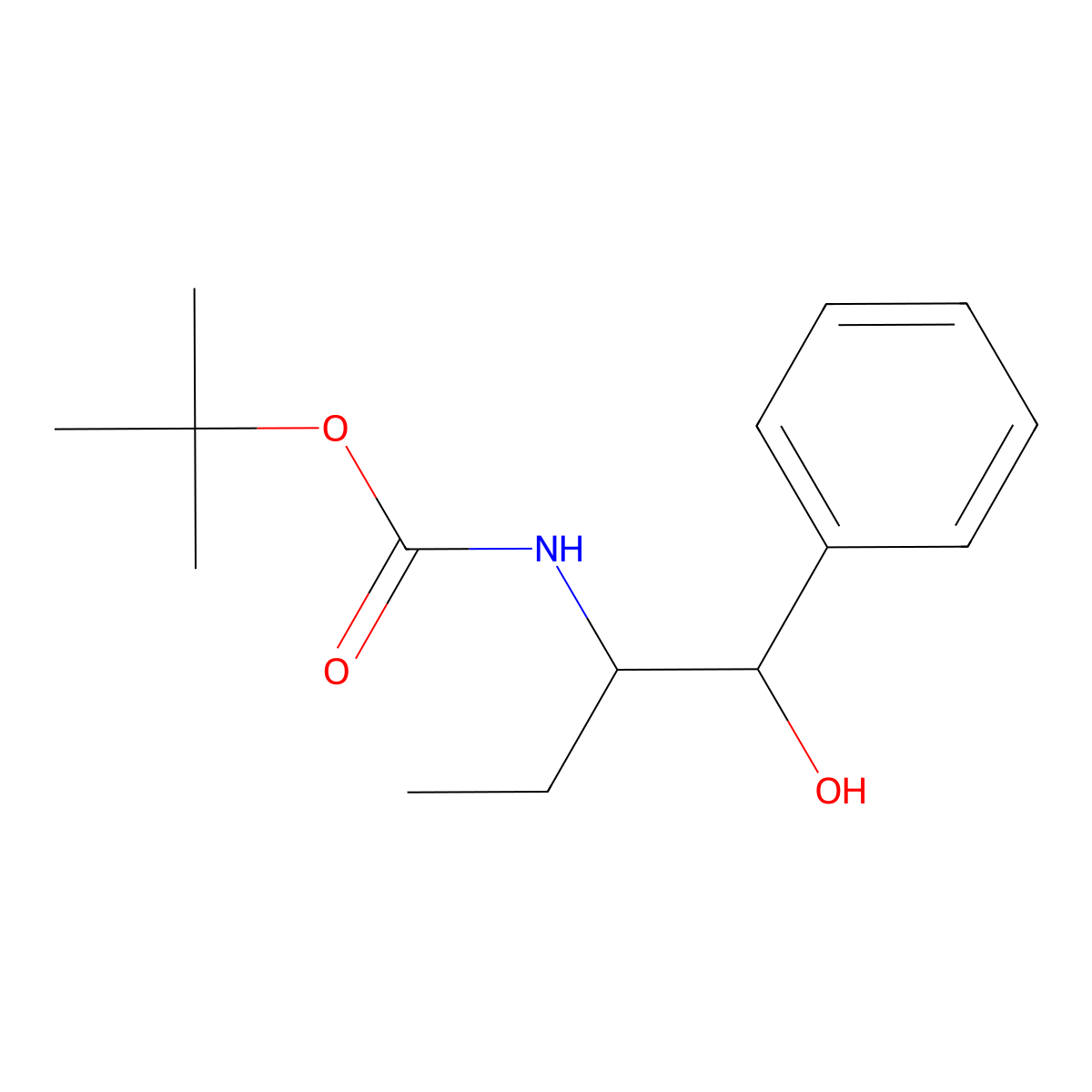 tert-butyl N-(1-hydroxy-1-phenylbutan-2-yl)carbamate molecular structure, CAS 1824152-91-1