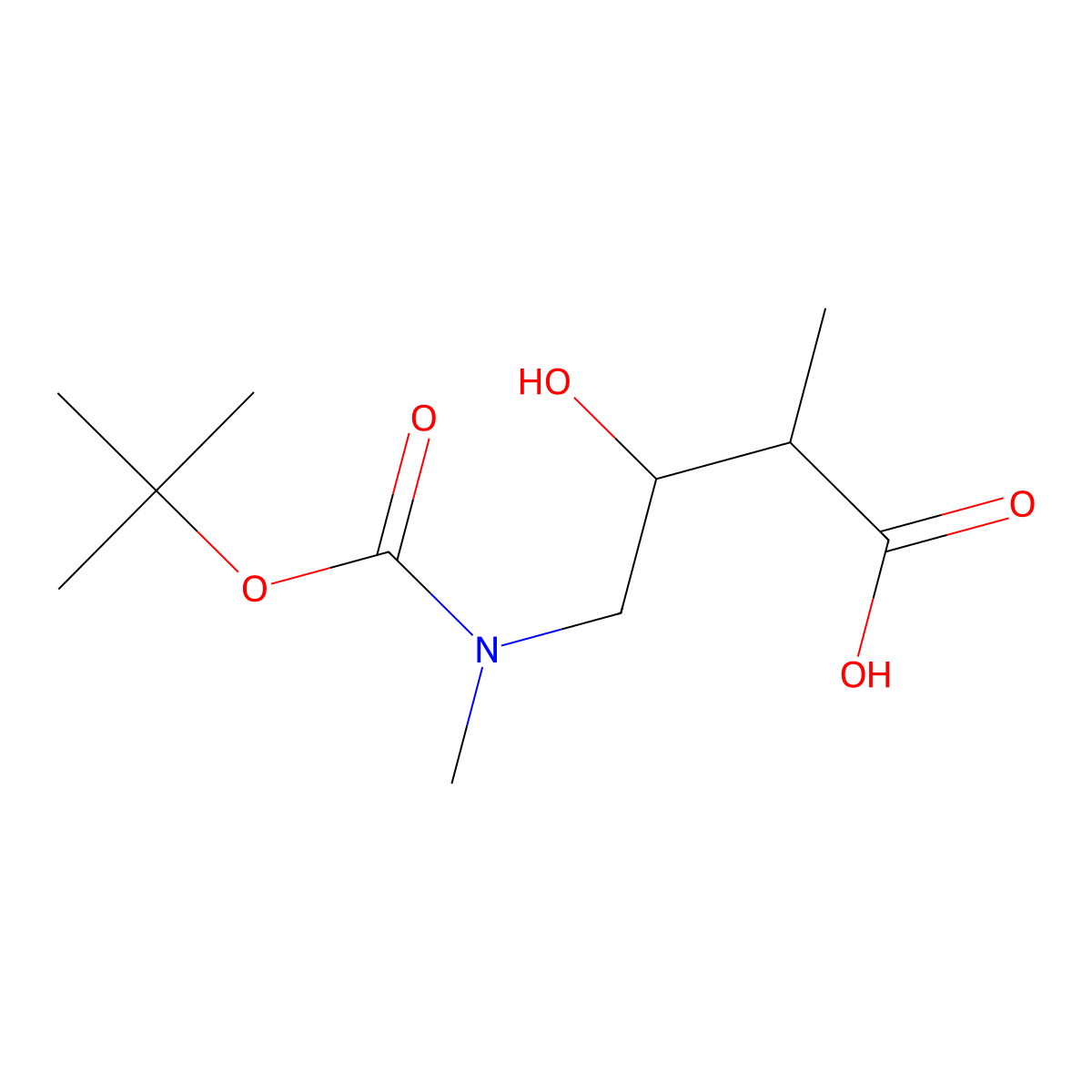 4-{[(Tert-butoxy)carbonyl](methyl)amino}-3-hydroxy-2-methylbutanoic acid molecular structure, CAS 1824153-33-4