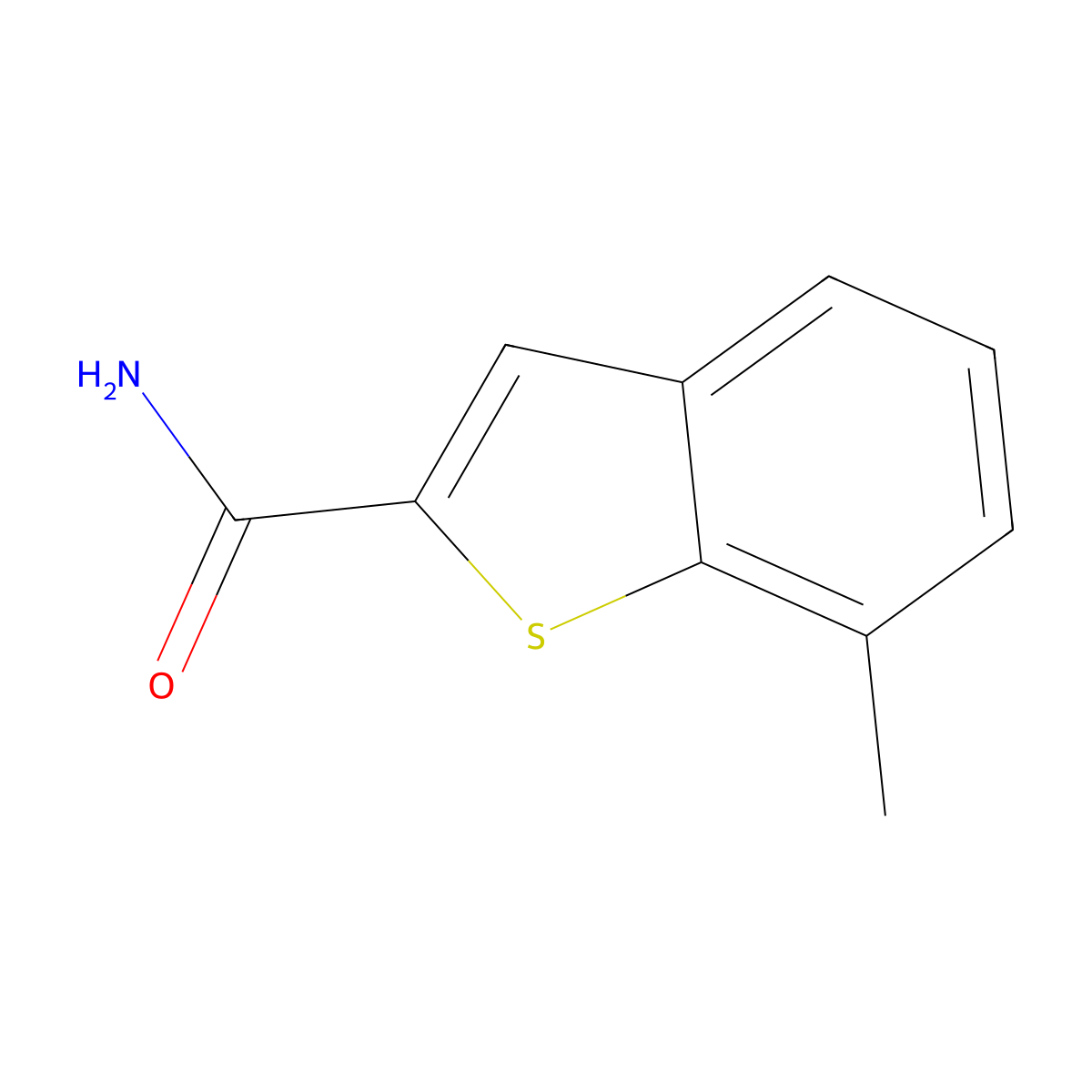 7-Methylbenzo[b]thiophene-2-carboxamide molecular structure, CAS 1824155-63-6