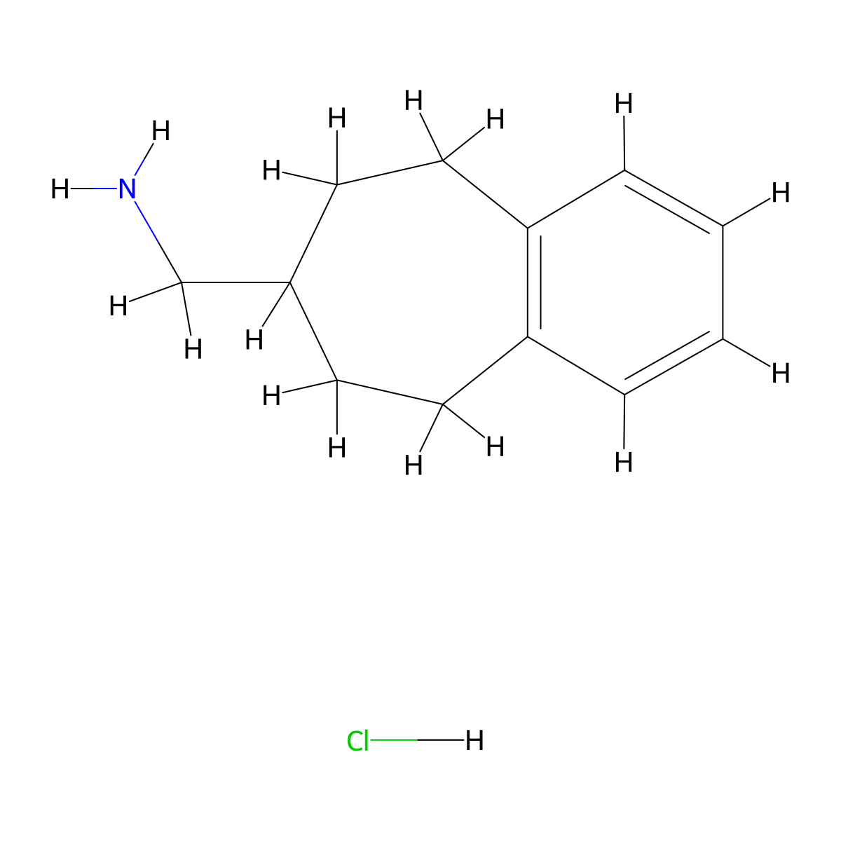 {6,7,8,9-tetrahydro-5H-benzo[7]annulen-7-yl}methanamine hydrochloride molecular structure, CAS 1824158-94-2