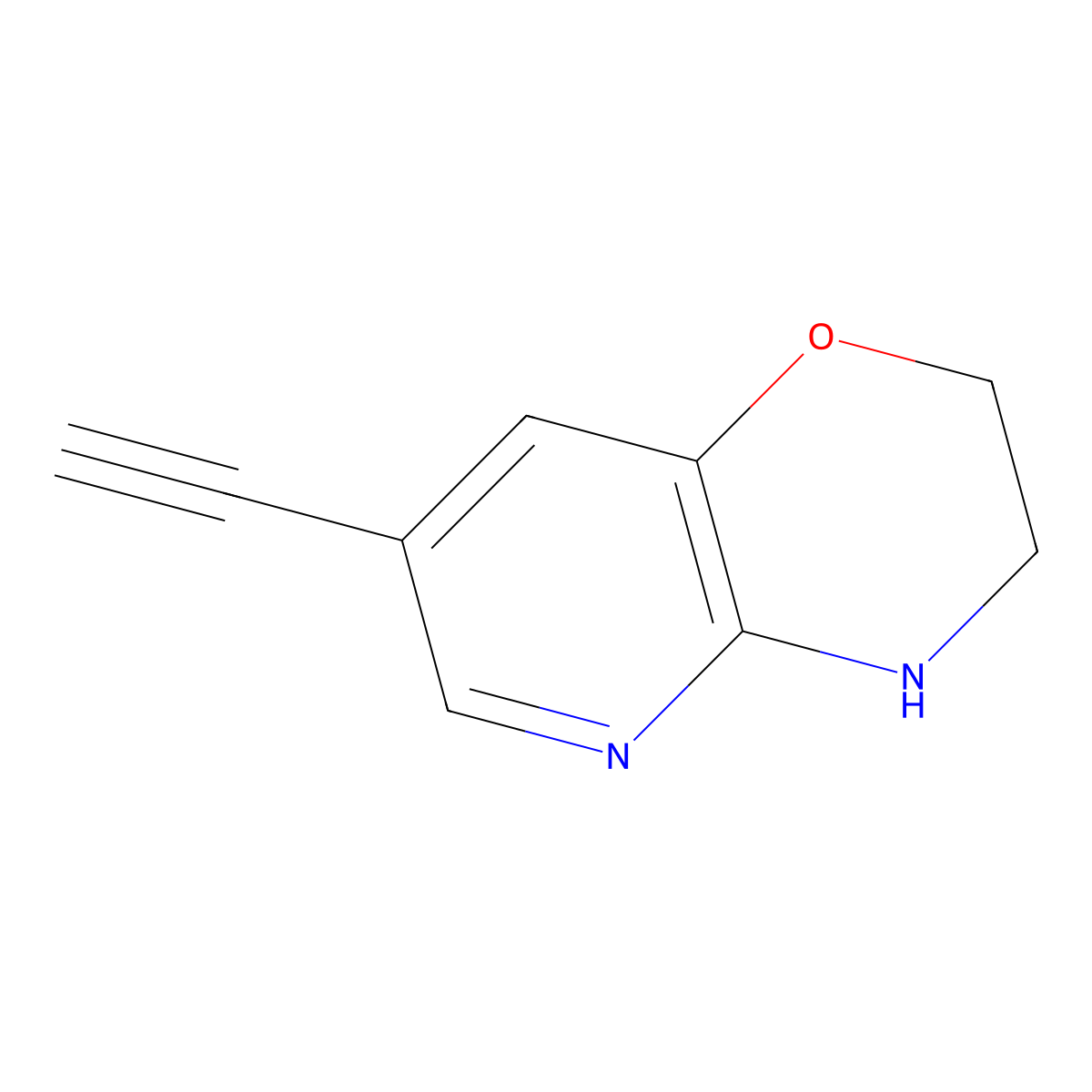 7-ethynyl-2H,3H,4H-pyrido[3,2-b][1,4]oxazine molecular structure, CAS 1824158-95-3