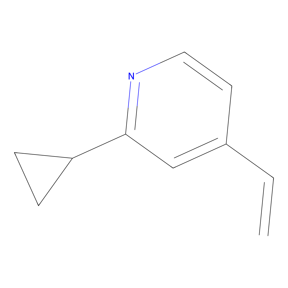 2-Cyclopropyl-4-vinylpyridine molecular structure, CAS 1824159-27-4