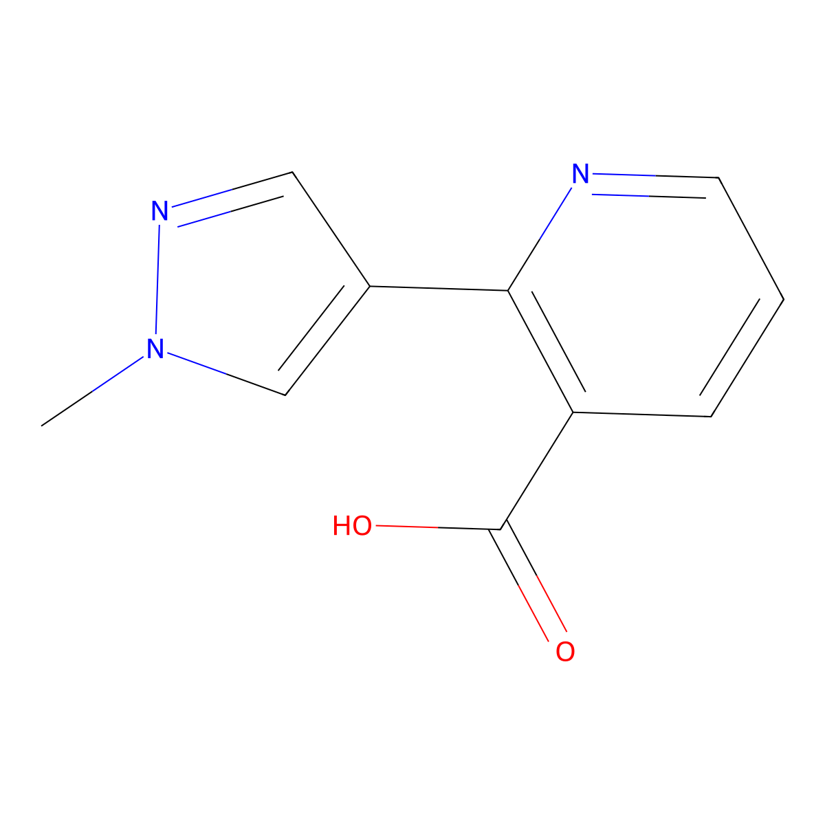 2-(1-Methyl-1H-pyrazol-4-yl)pyridine-3-carboxylic acid molecular structure, CAS 1824159-73-0