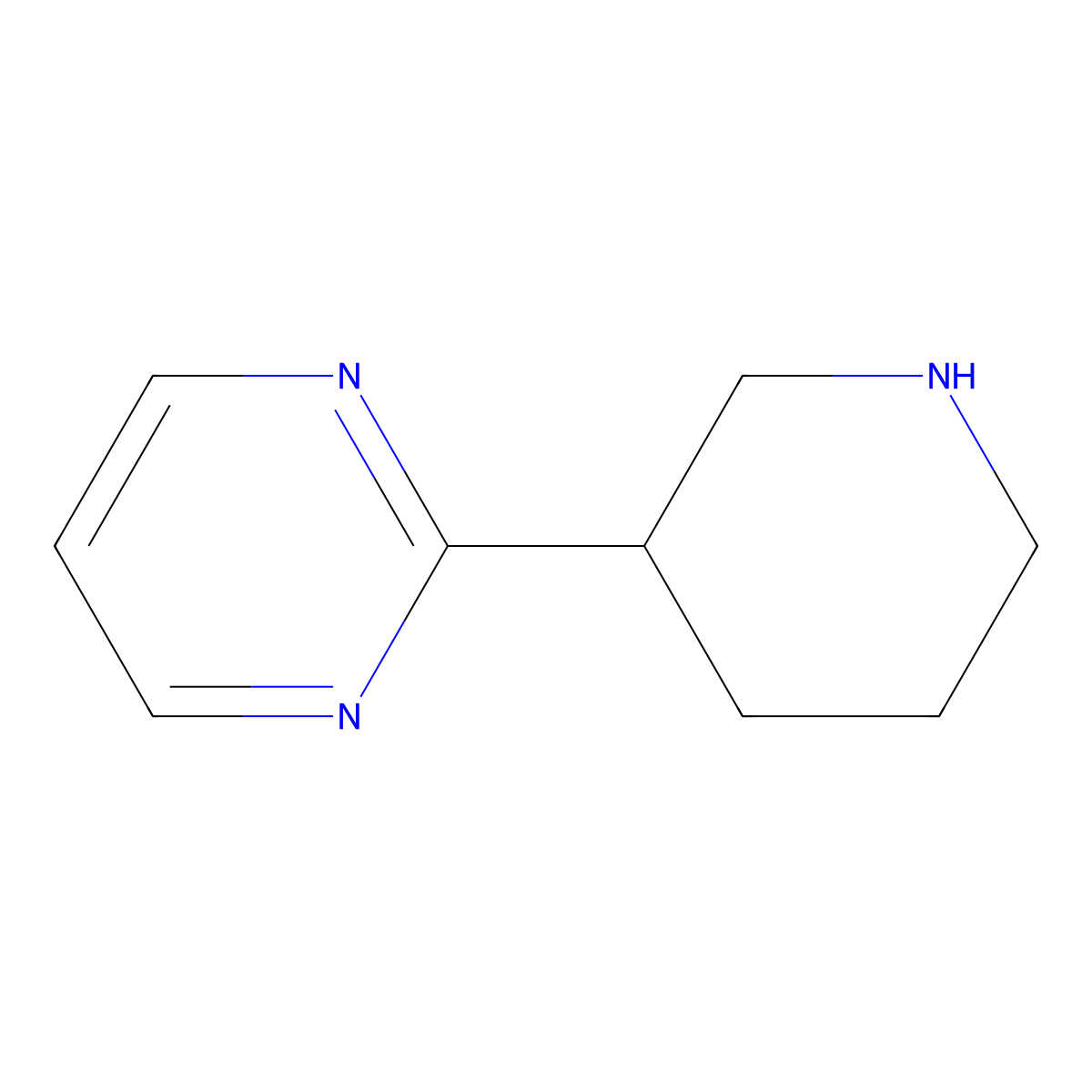 2-(Piperidin-3-yl)pyrimidine molecular structure, CAS 182416-14-4