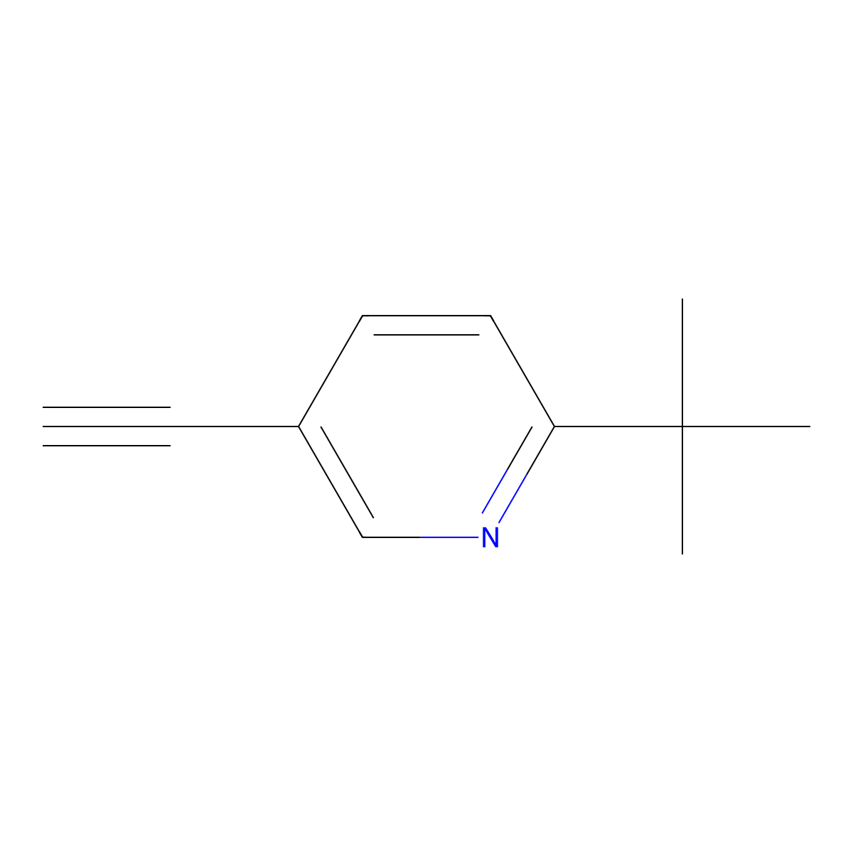 2-(tert-Butyl)-5-ethynylpyridine molecular structure, CAS 1824160-52-2