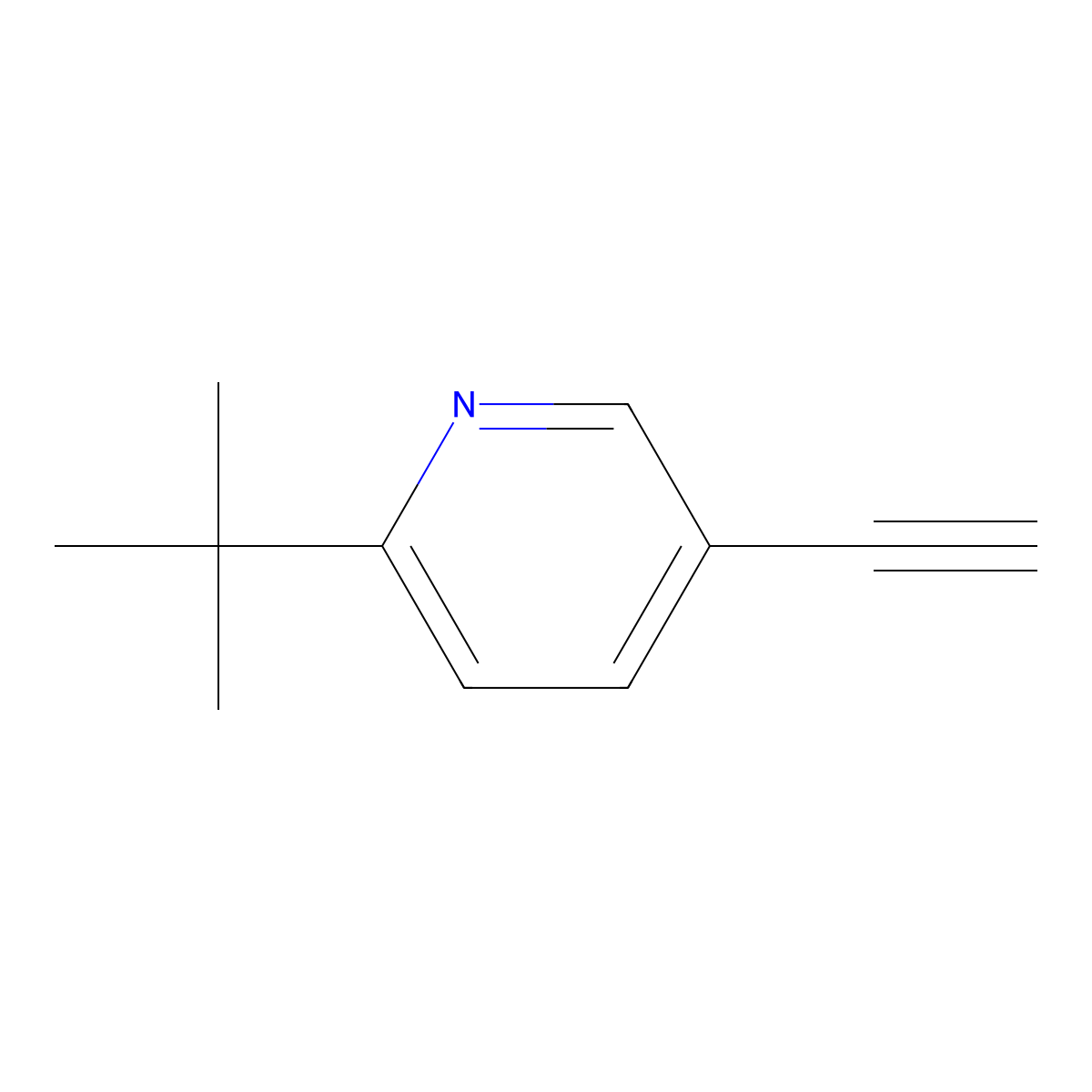 2-(tert-Butyl)-5-ethynylpyridine molecular structure, CAS 1824160-52-2