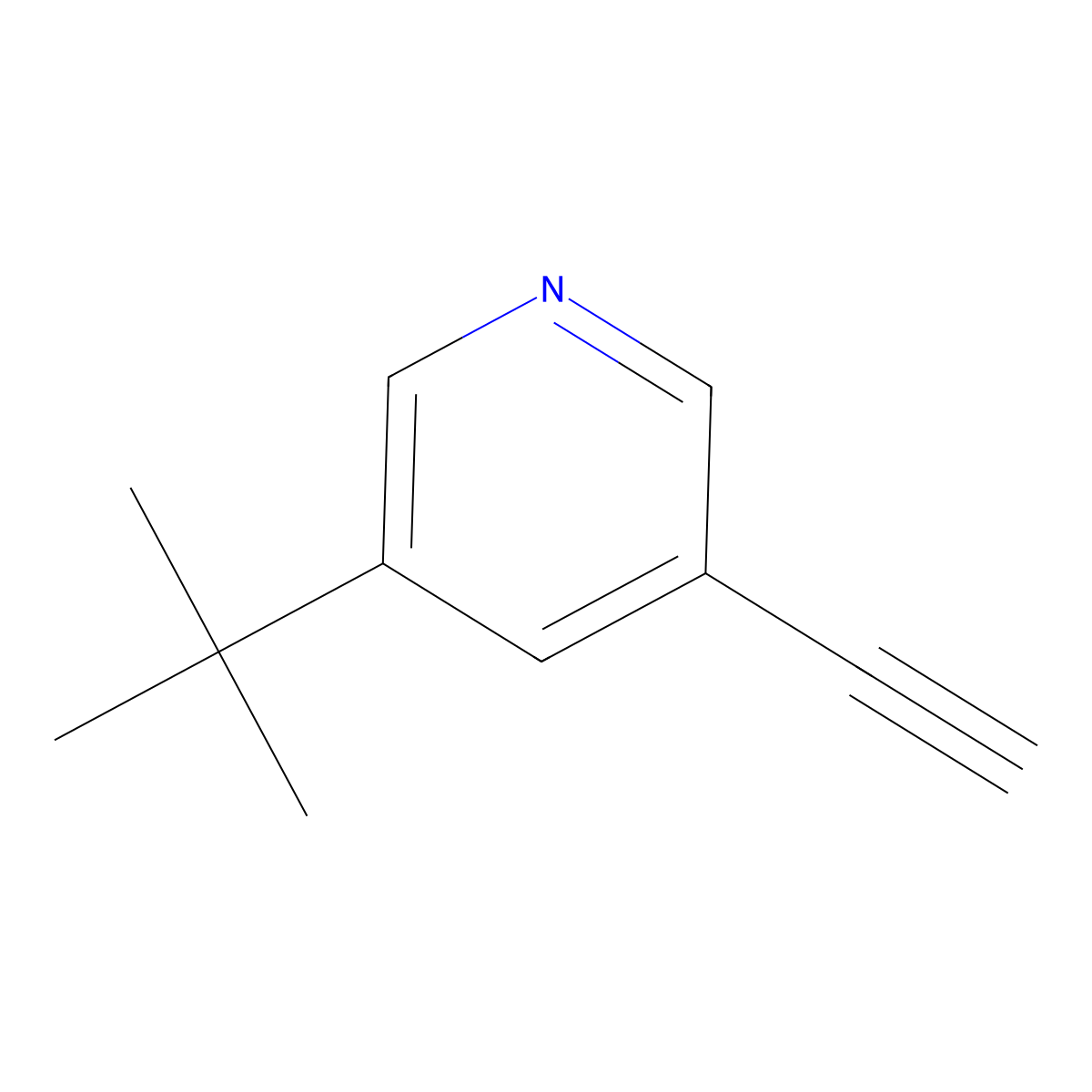 3-(tert-Butyl)-5-ethynylpyridine molecular structure, CAS 1824163-33-8
