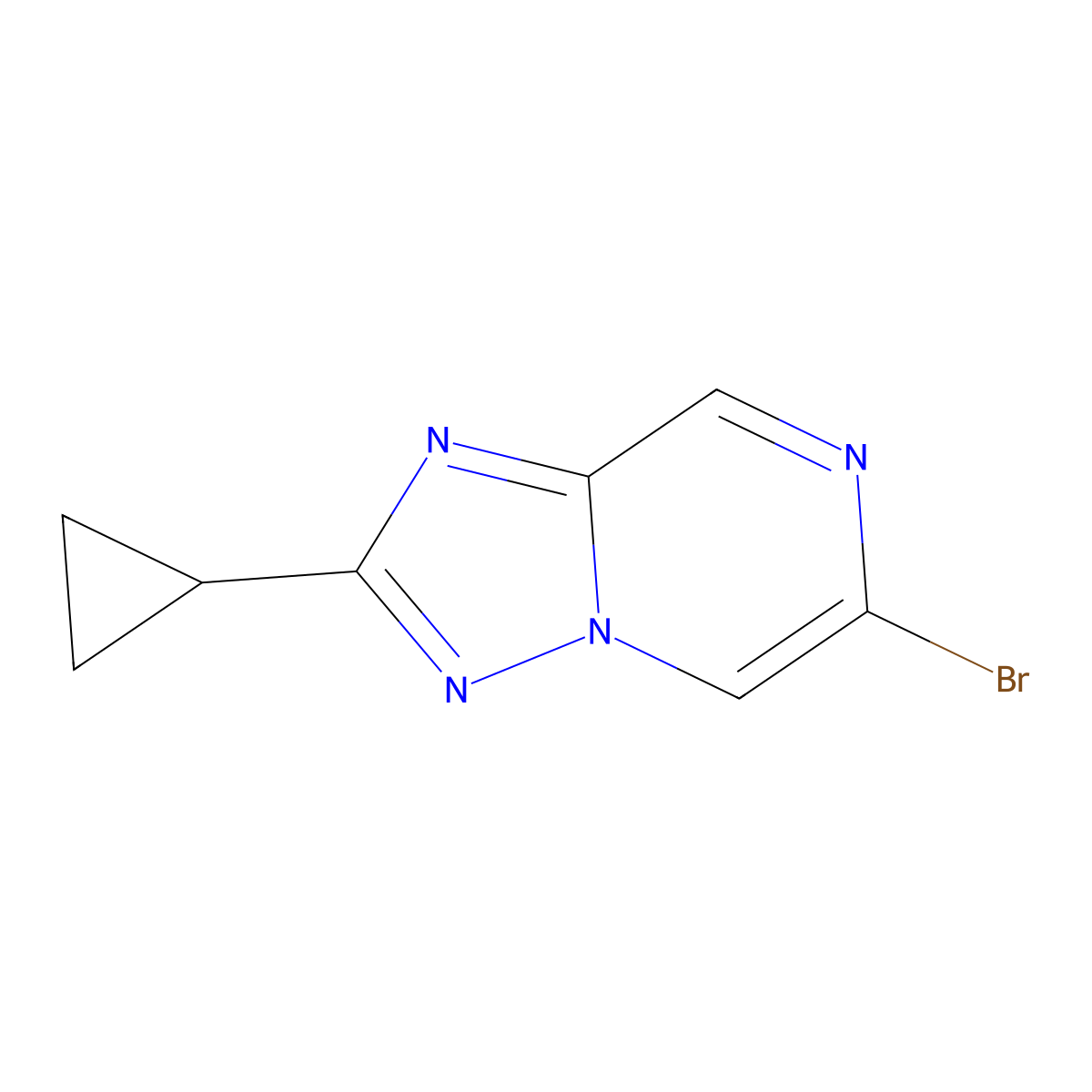 6-Bromo-2-cyclopropyl-[1,2,4]triazolo[1,5-a]pyrazine molecular structure, CAS 1824164-07-9