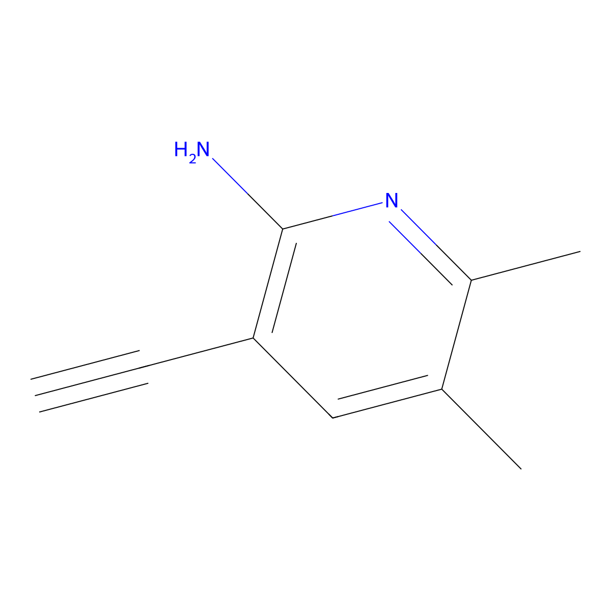 3-Ethynyl-5,6-dimethylpyridin-2-amine molecular structure, CAS 1824164-99-9