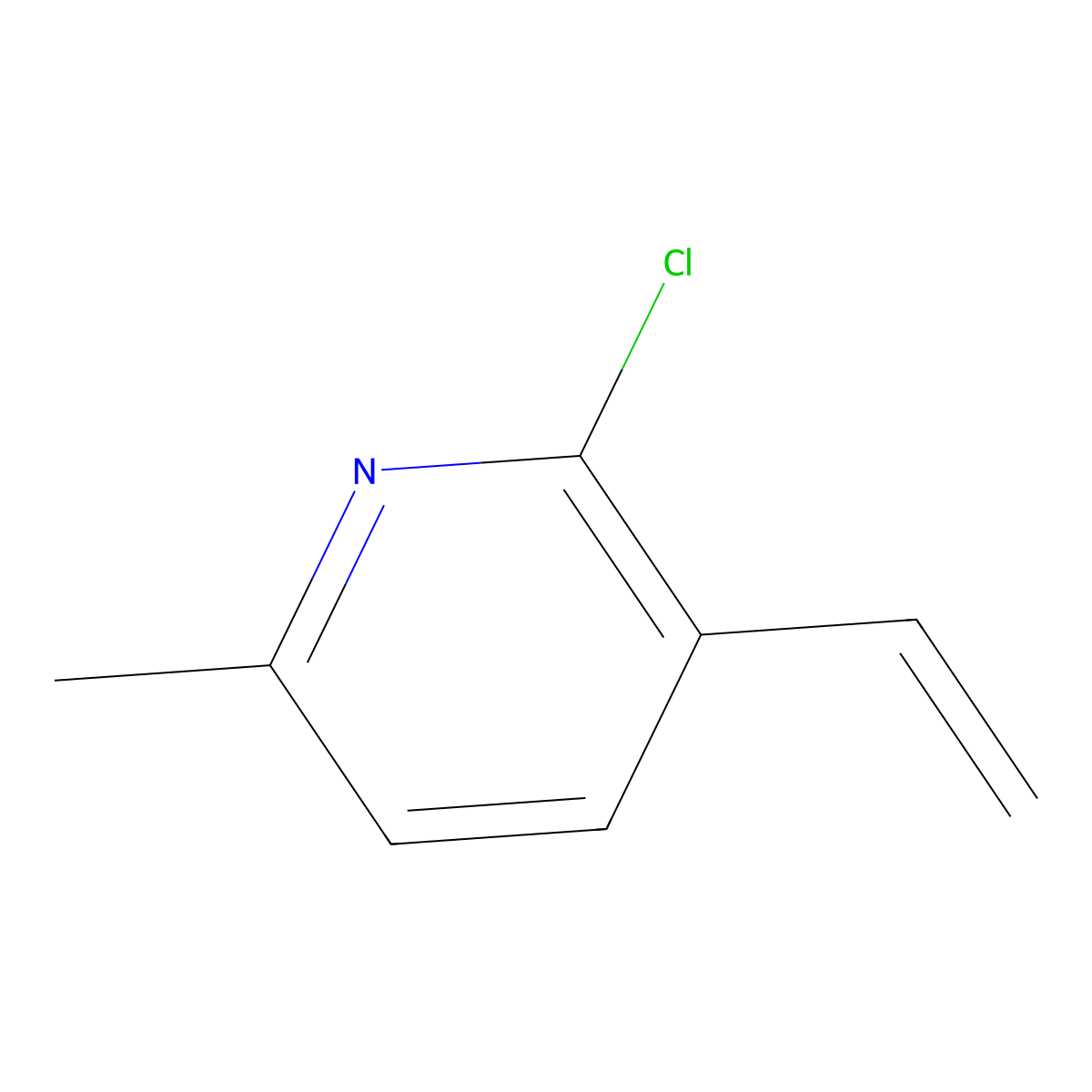2-Chloro-3-ethenyl-6-methylpyridine molecular structure, CAS 1824165-20-9