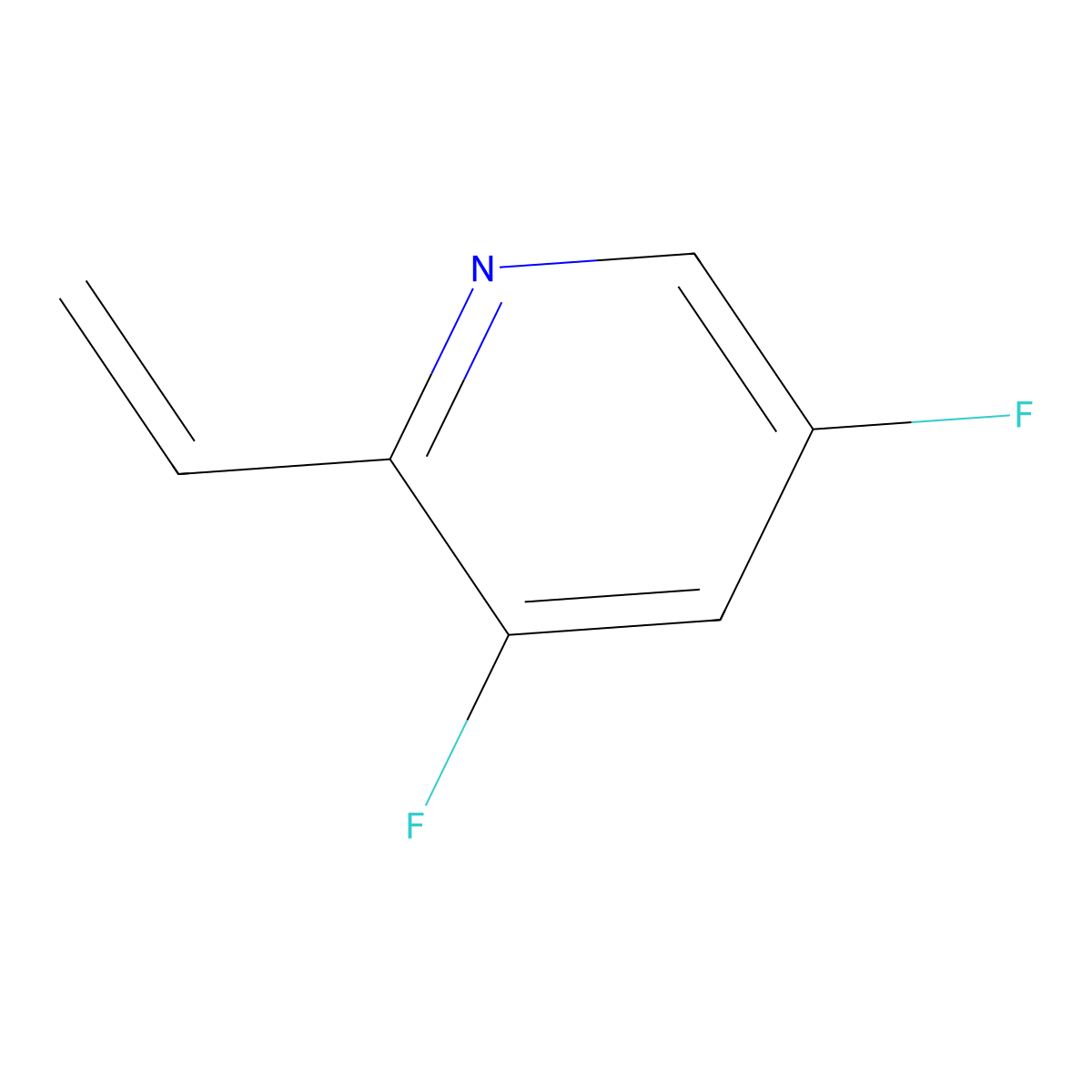 3,5-Difluoro-2-vinylpyridine molecular structure, CAS 1824165-70-9