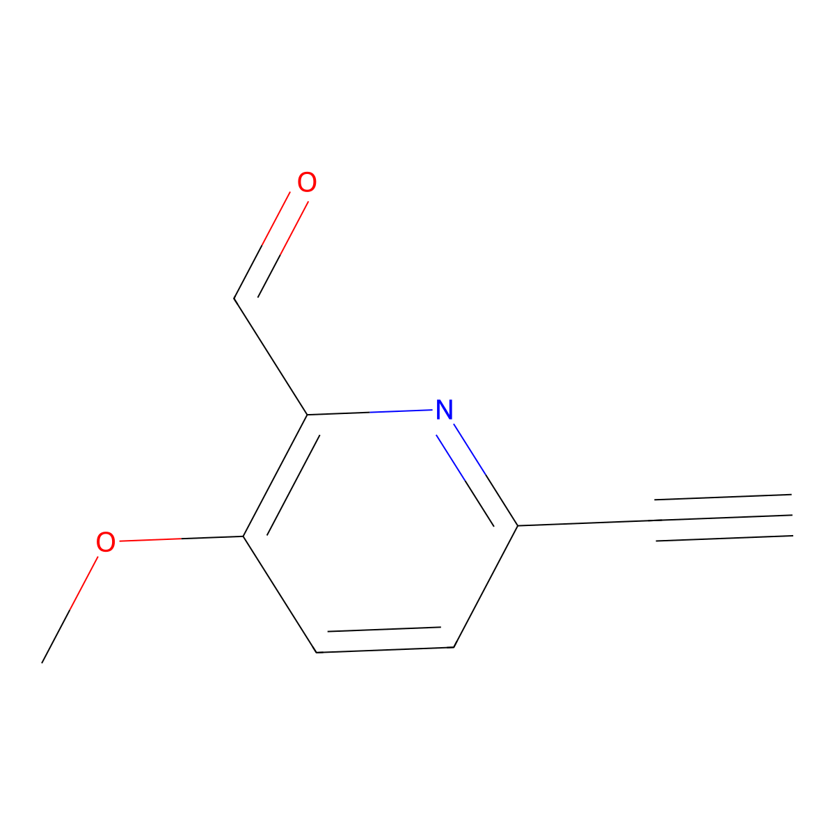 6-Ethynyl-3-methoxypyridine-2-carbaldehyde molecular structure, CAS 1824166-26-8