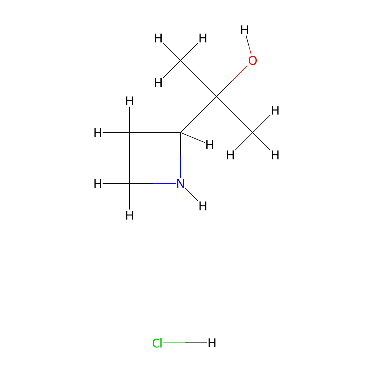 2-(Azetidin-2-yl)propan-2-ol hydrochloride molecular structure, CAS 1824166-46-2