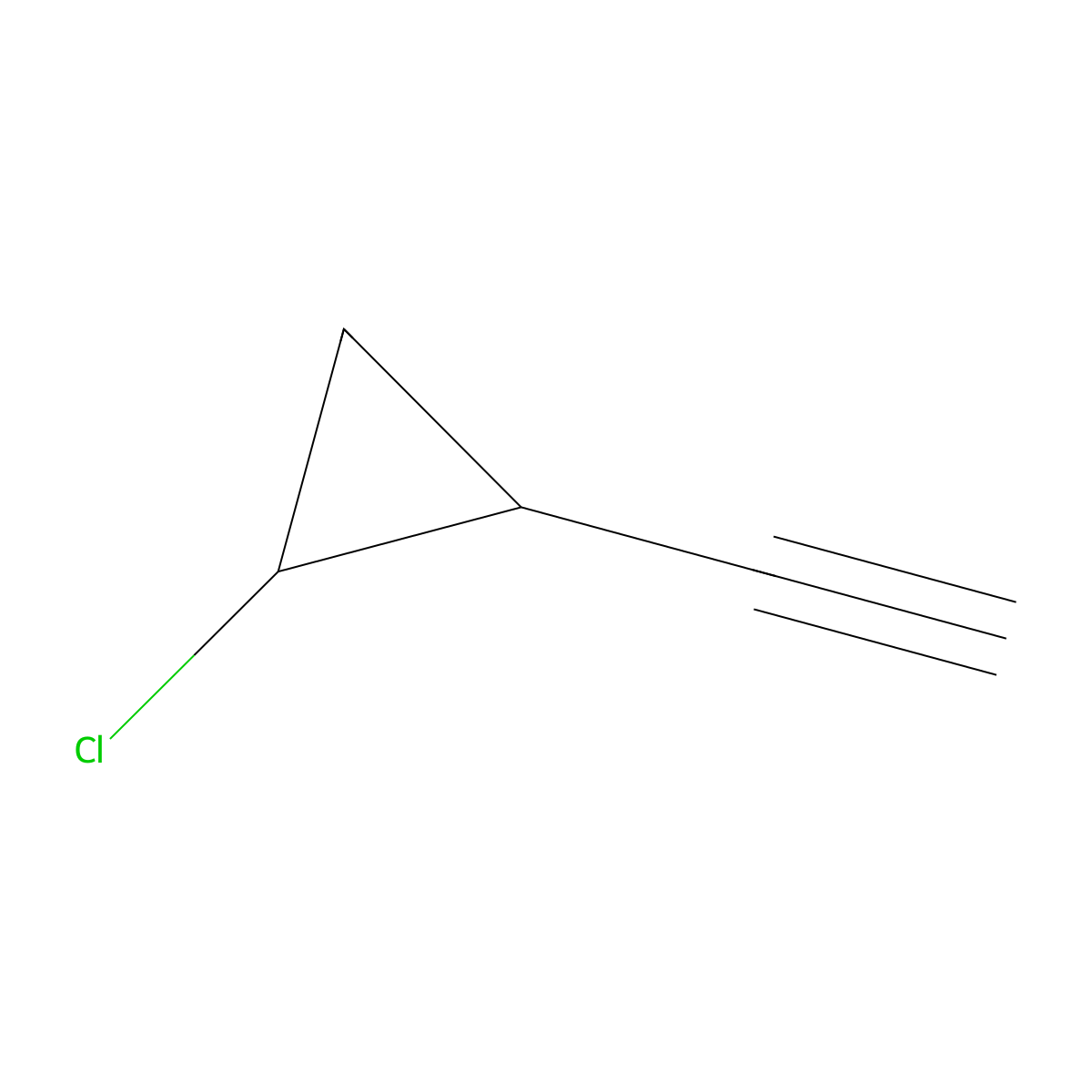1-Chloro-2-ethynylcyclopropane molecular structure, CAS 1824166-90-6