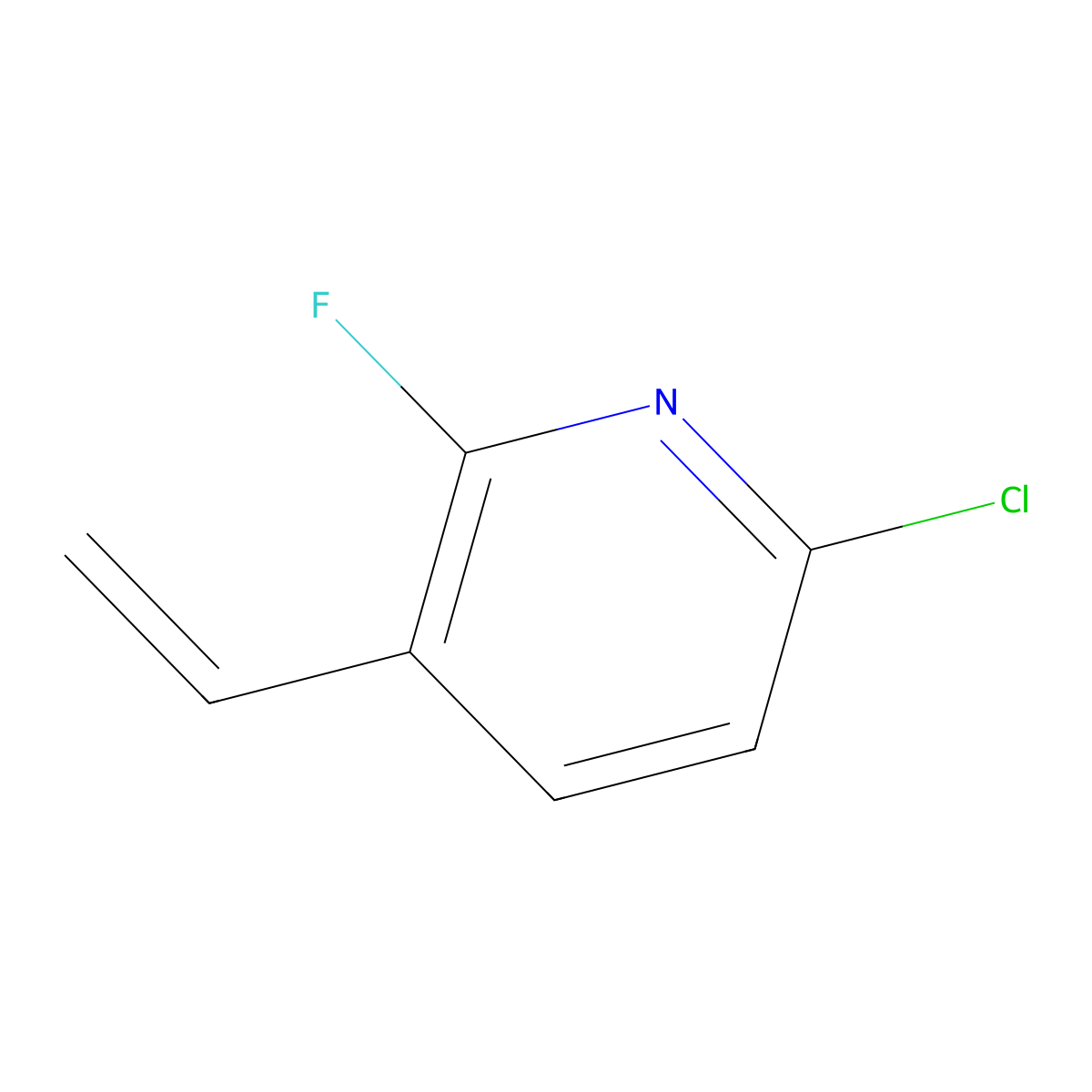 6-Chloro-2-fluoro-3-vinylpyridine molecular structure, CAS 1824168-29-7