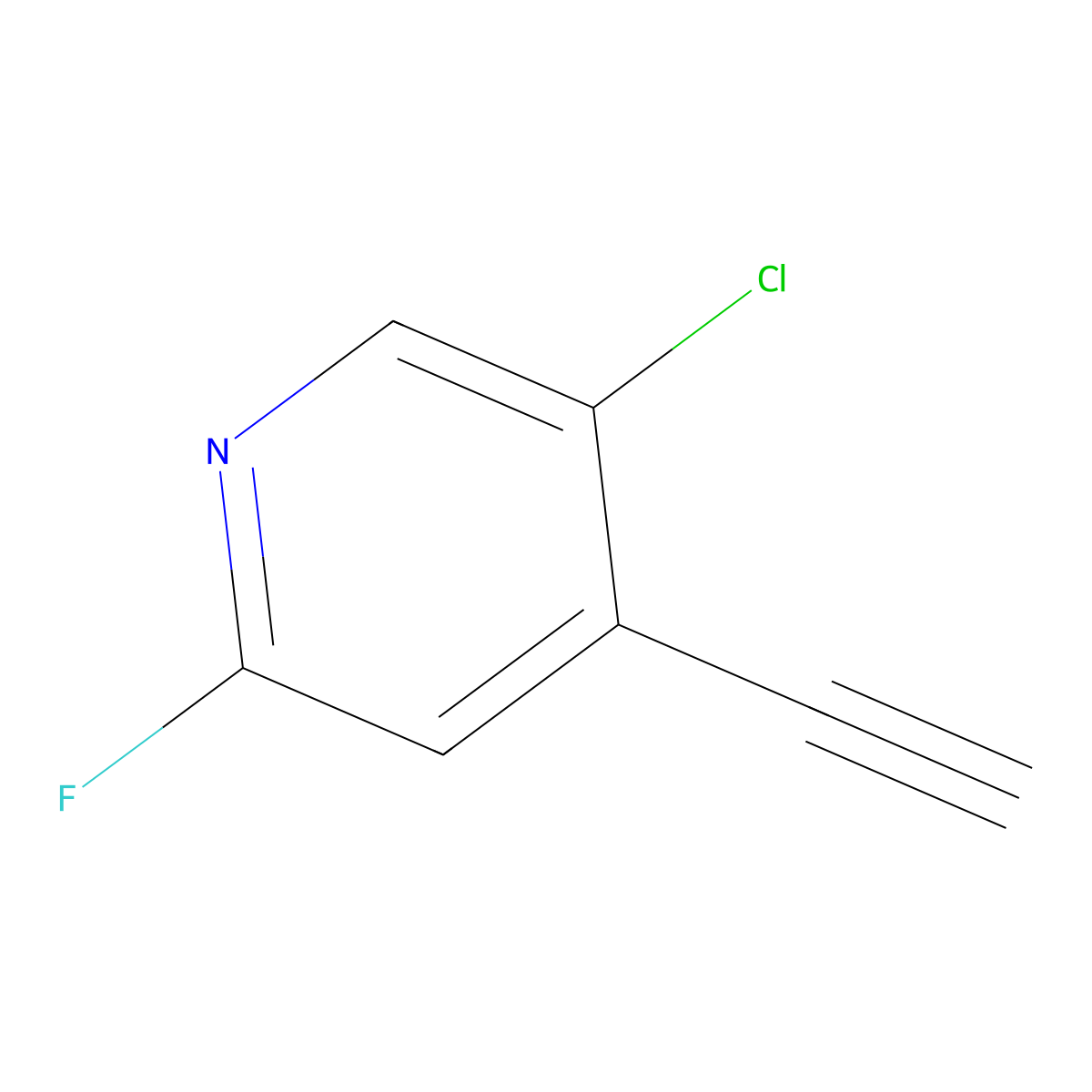 5-Chloro-4-ethynyl-2-fluoropyridine molecular structure, CAS 1824168-47-9