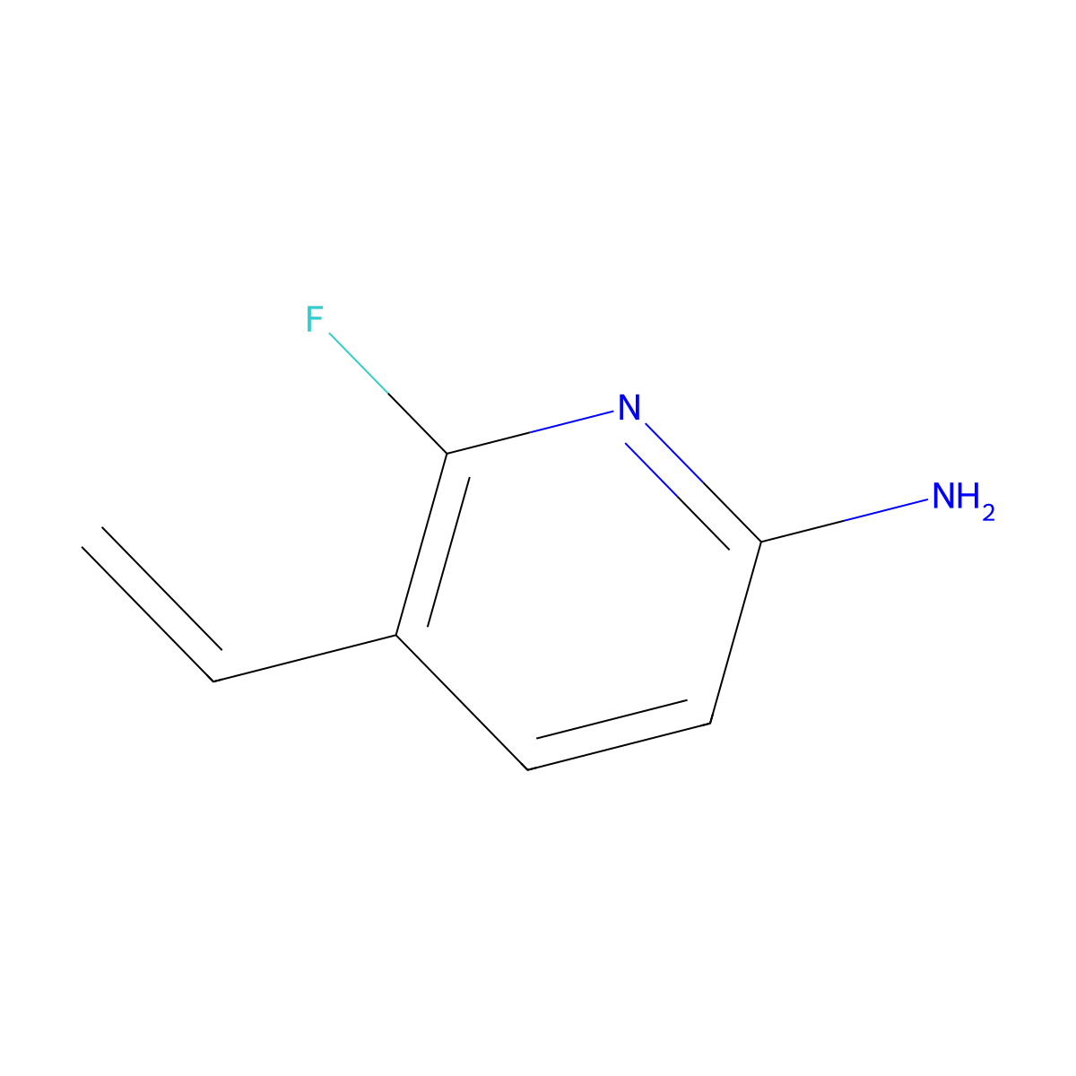 5-Ethenyl-6-fluoropyridin-2-amine molecular structure, CAS 1824170-77-5