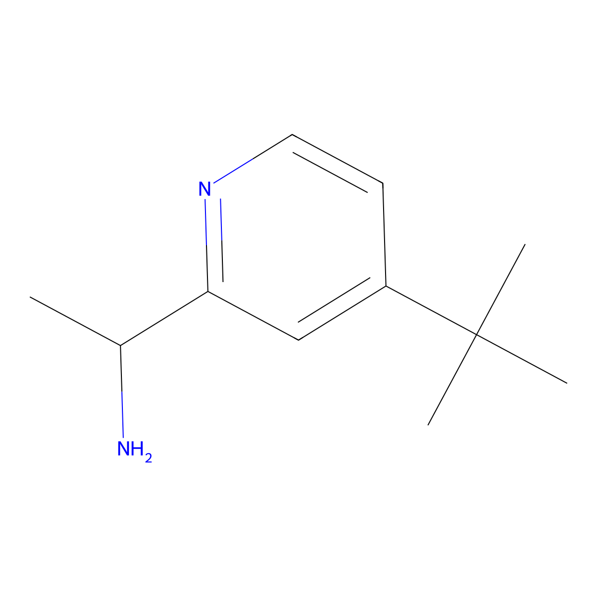 1-(4-Tert-butylpyridin-2-yl)ethan-1-amine molecular structure, CAS 1824171-88-1