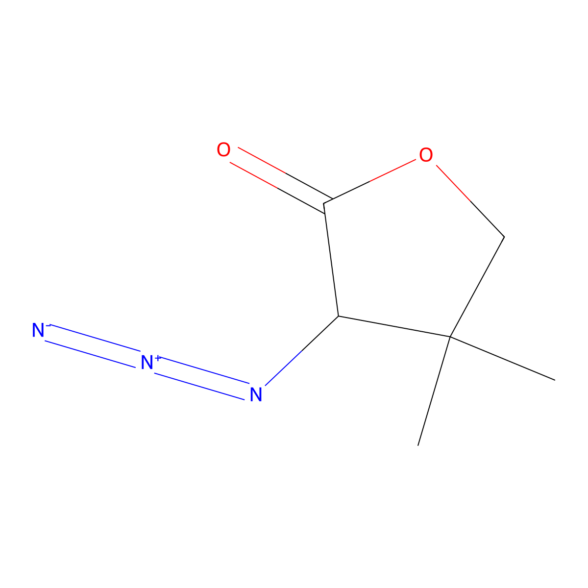 3-Azido-4,4-dimethyloxolan-2-one molecular structure, CAS 1824188-89-7