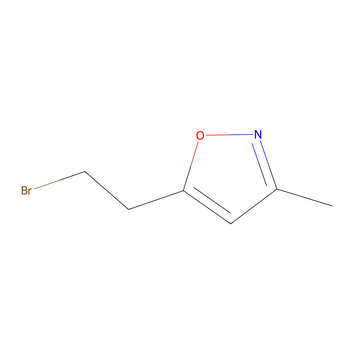 5-(2-Bromoethyl)-3-methyl-1,2-oxazole molecular structure, CAS 1824189-52-7