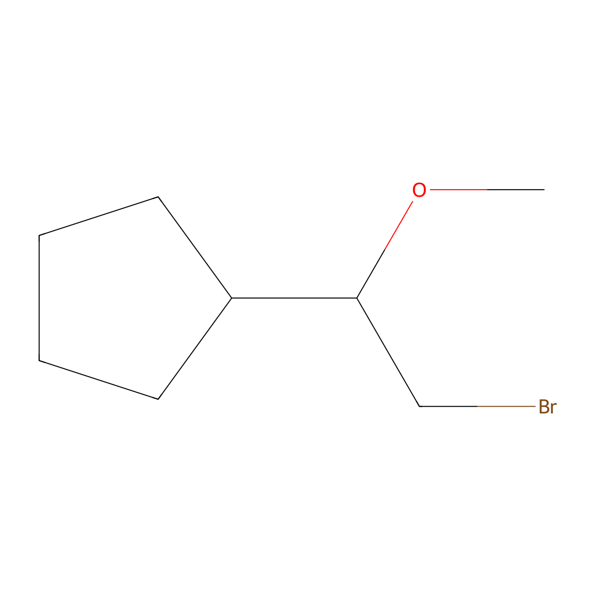 (2-Bromo-1-methoxyethyl)cyclopentane molecular structure, CAS 1824189-53-8