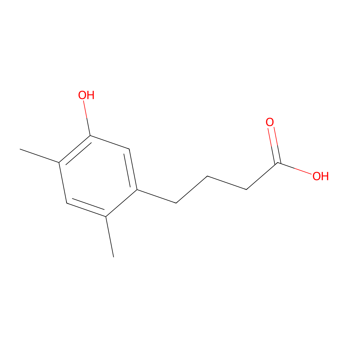 4-(5-Hydroxy-2,4-dimethylphenyl)butanoic acid molecular structure, CAS 1824191-09-4