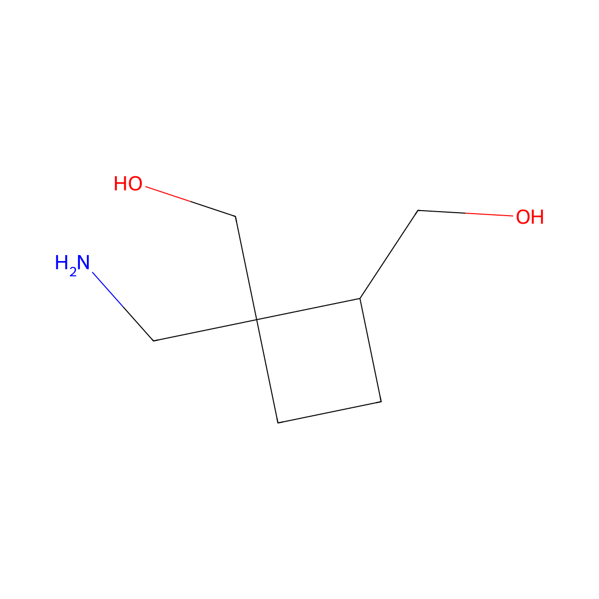[2-(Aminomethyl)-2-(hydroxymethyl)cyclobutyl]methanol molecular structure, CAS 1824191-75-4