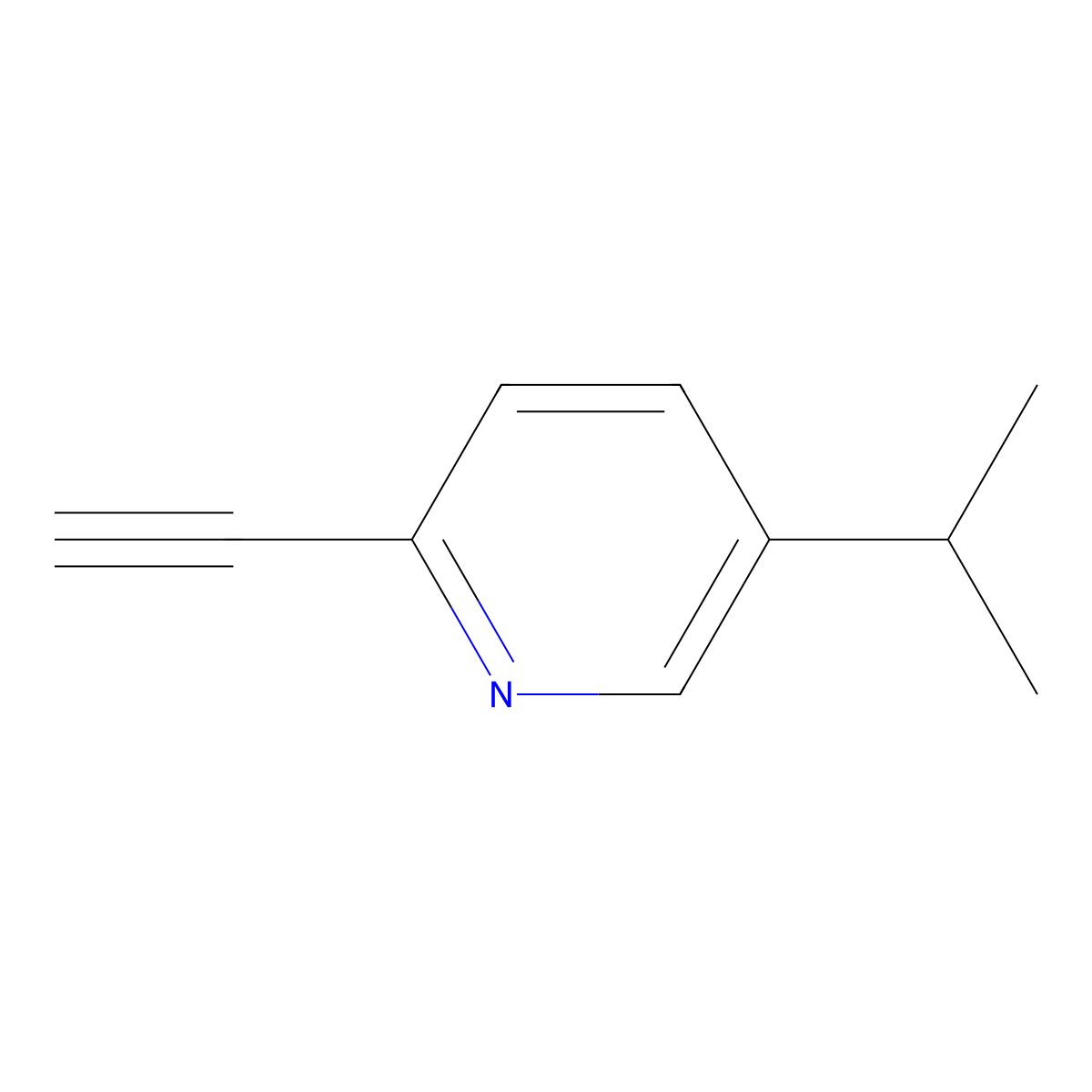 2-Ethynyl-5-(propan-2-yl)pyridine molecular structure, CAS 1824195-28-9