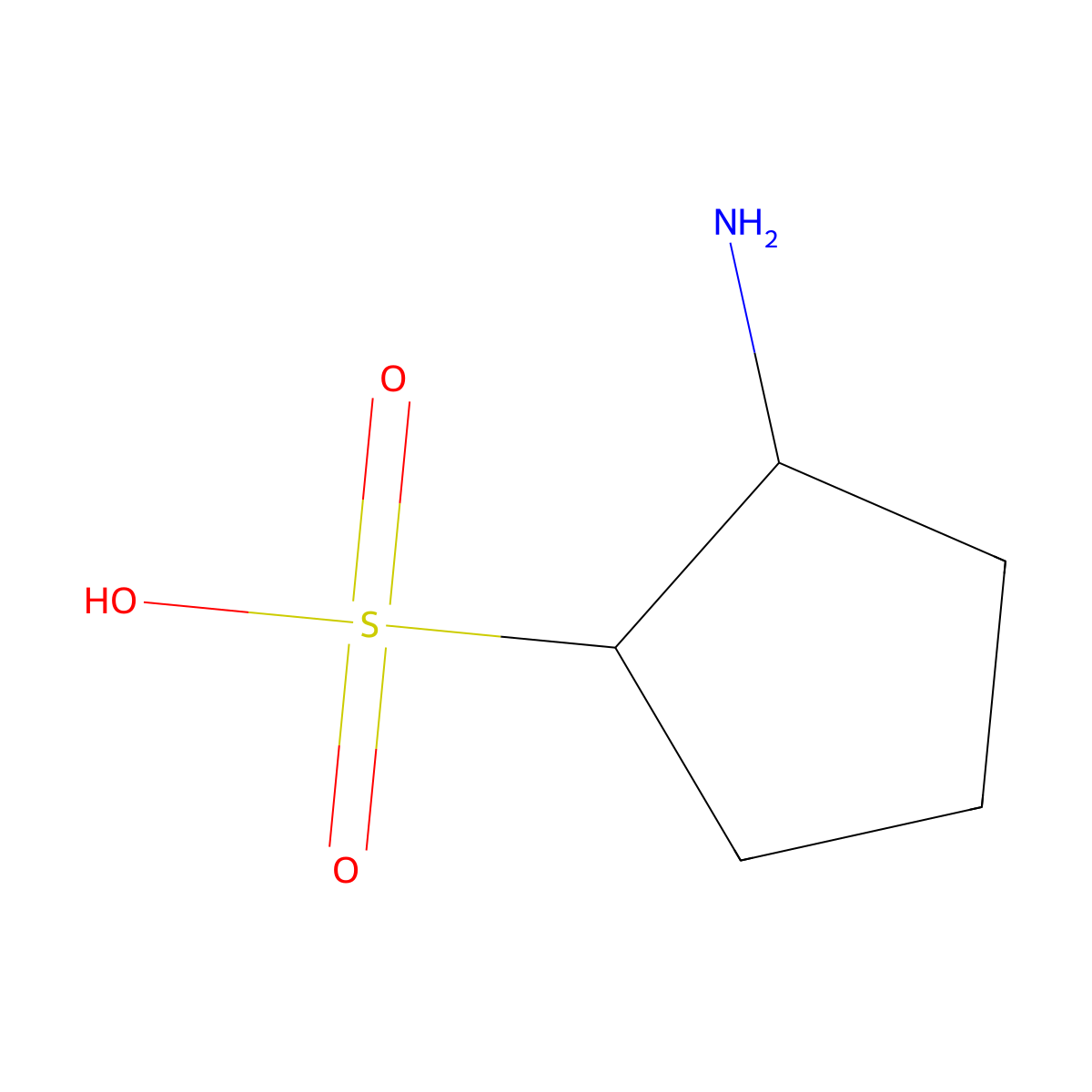2-Aminocyclopentane-1-sulfonic acid molecular structure, CAS 1824197-45-6
