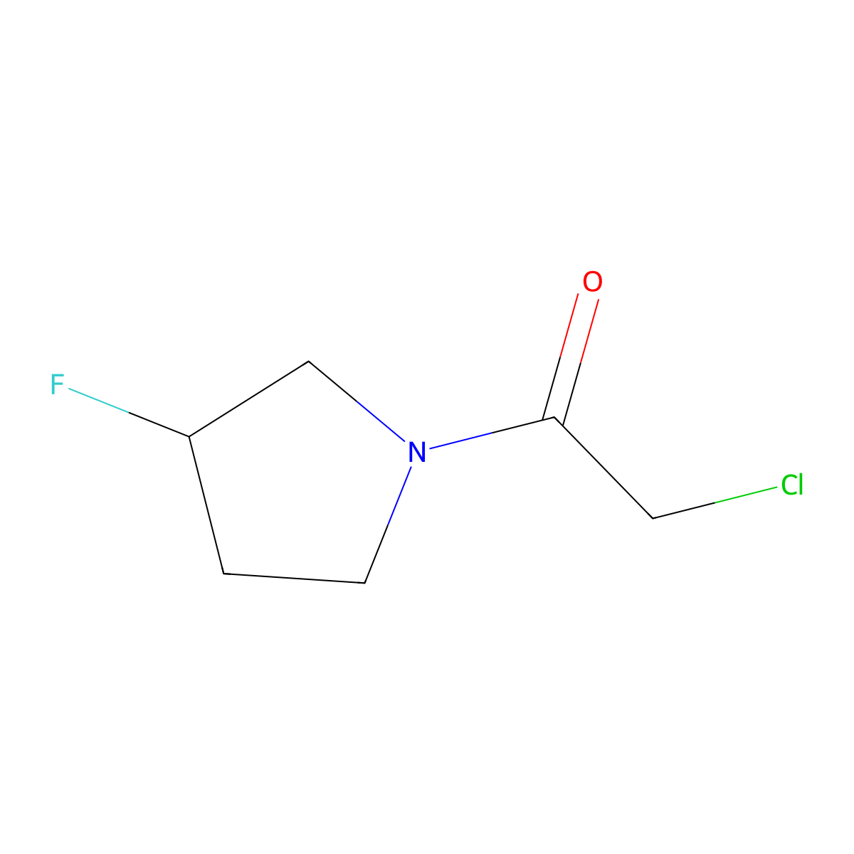 2-Chloro-1-(3-fluoropyrrolidin-1-yl)ethanone molecular structure, CAS 1824197-89-8