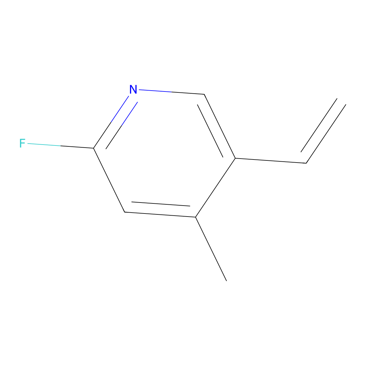 5-Ethenyl-2-fluoro-4-methylpyridine molecular structure, CAS 1824198-31-3