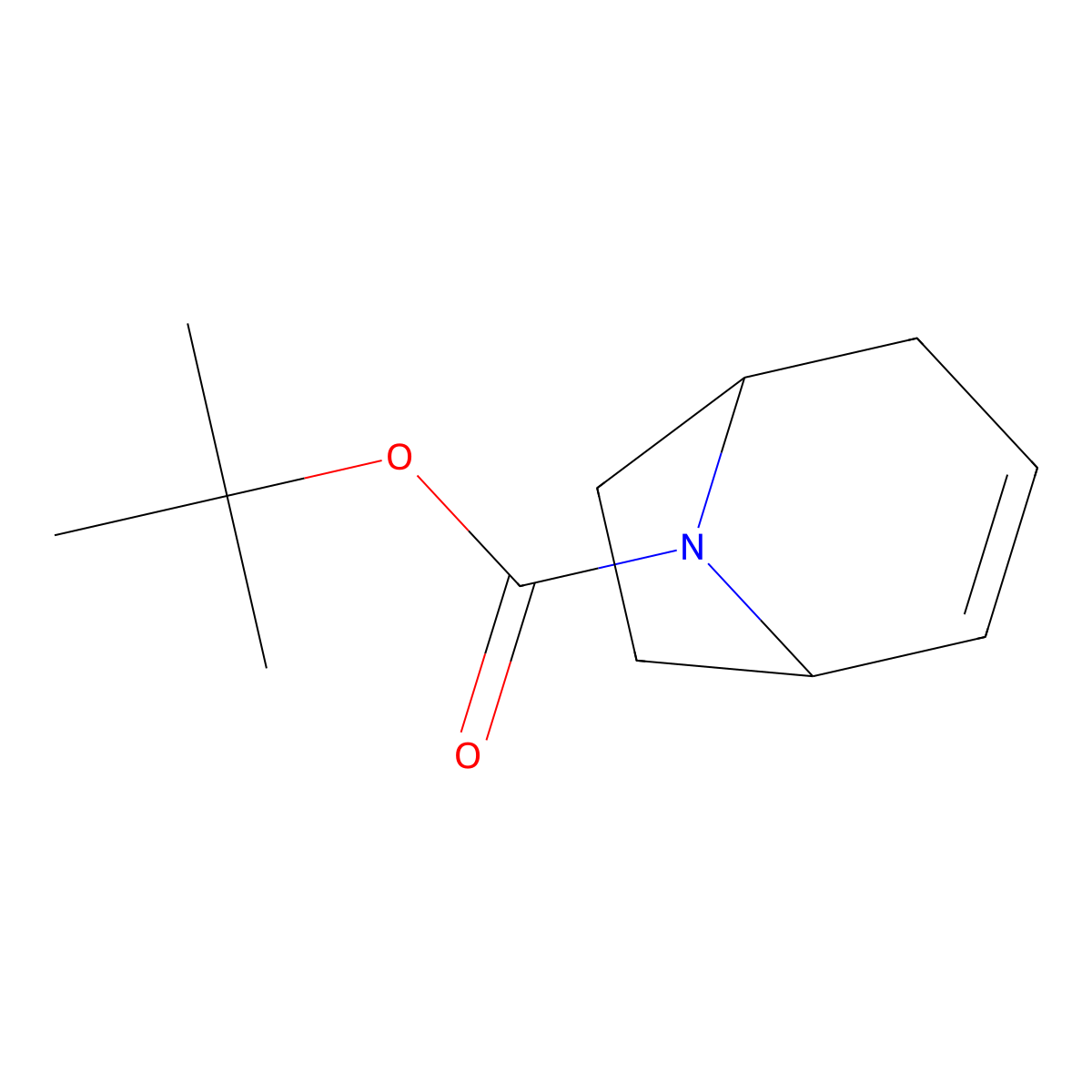 Tert-butyl 8-azabicyclo[3.2.1]oct-2-ene-8-carboxylate molecular structure, CAS 1824198-33-5