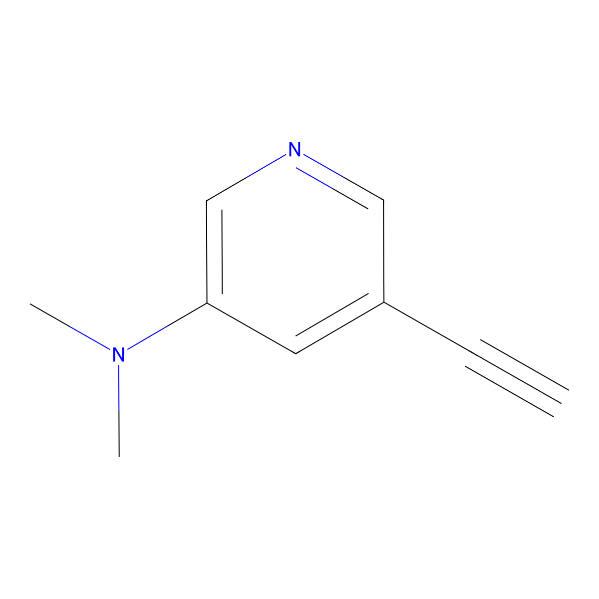 5-ethynyl-N,N-dimethylpyridin-3-amine molecular structure, CAS 1824199-67-8