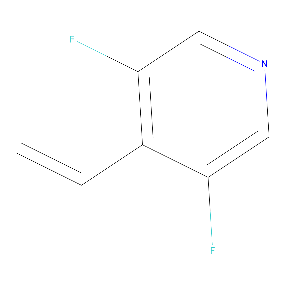 4-Ethenyl-3,5-difluoropyridine molecular structure, CAS 1824202-15-4