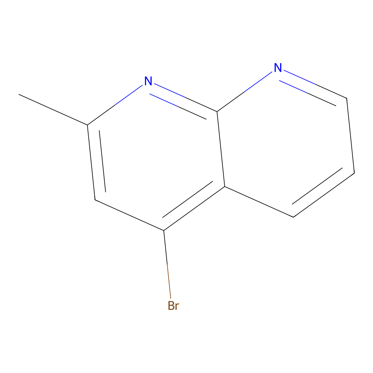 4-Bromo-2-methyl-1,8-naphthyridine molecular structure, CAS 1824203-20-4